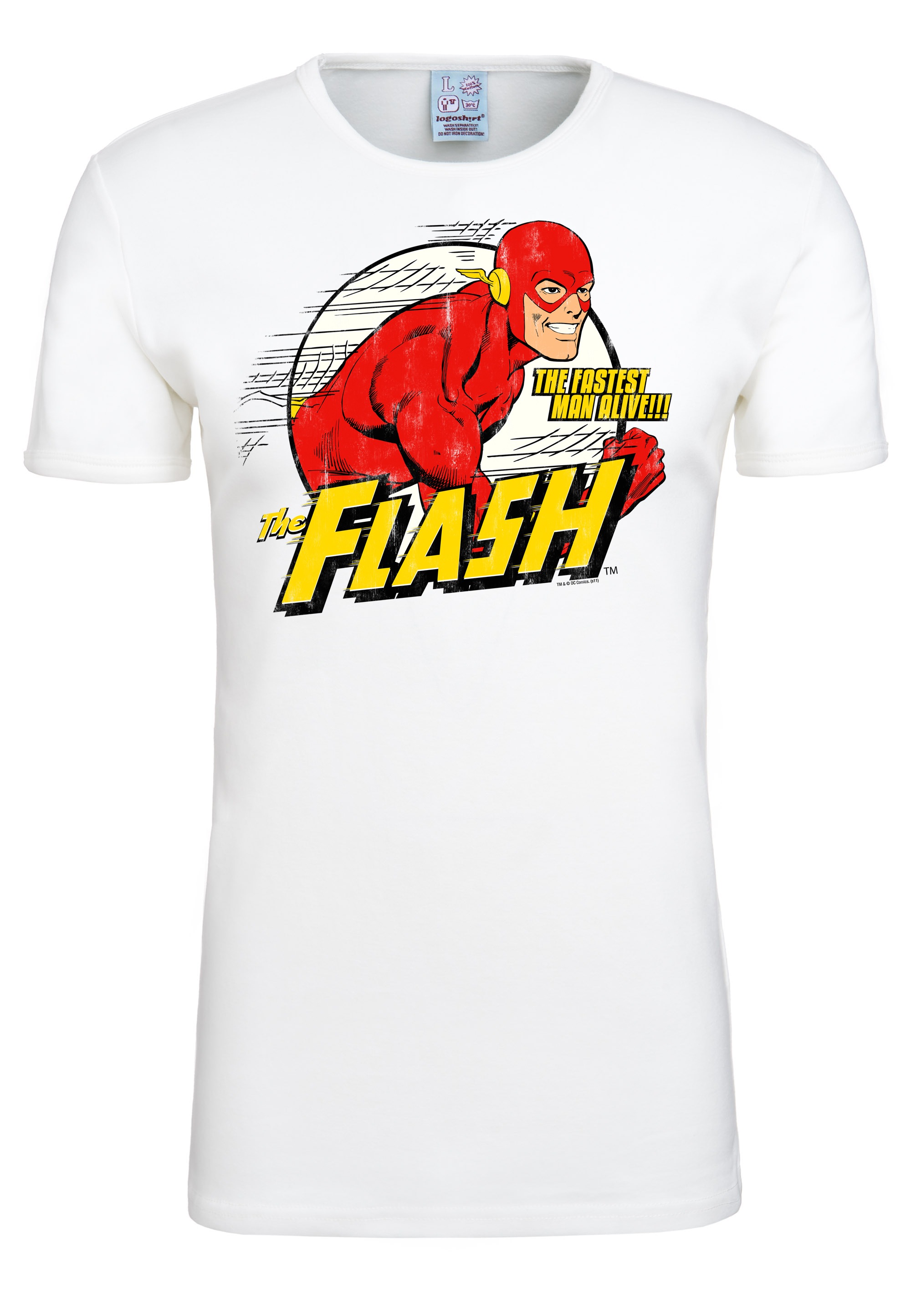 Thumbnail - LOGOSHIRT T-Shirt "The Fastest Man Alive" mit tollem The Flash-Print