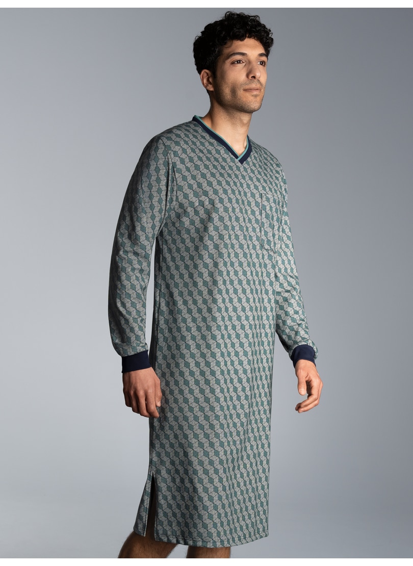 Trigema Pyjama "TRIGEMA Nachthemd mit Allover-Print", (1 tlg.)