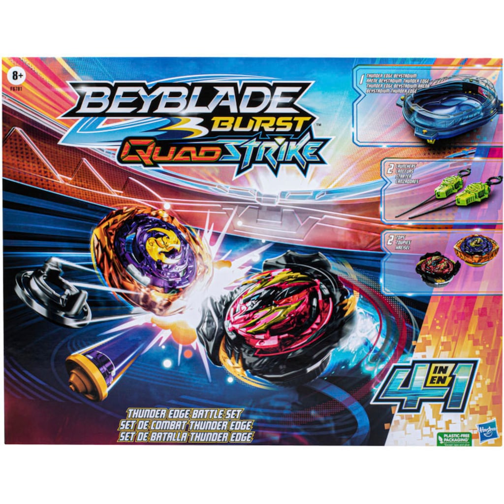 Hasbro Speed-Kreisel »Beyblade Burst Quadstrike Thunder Edge«, (Set)