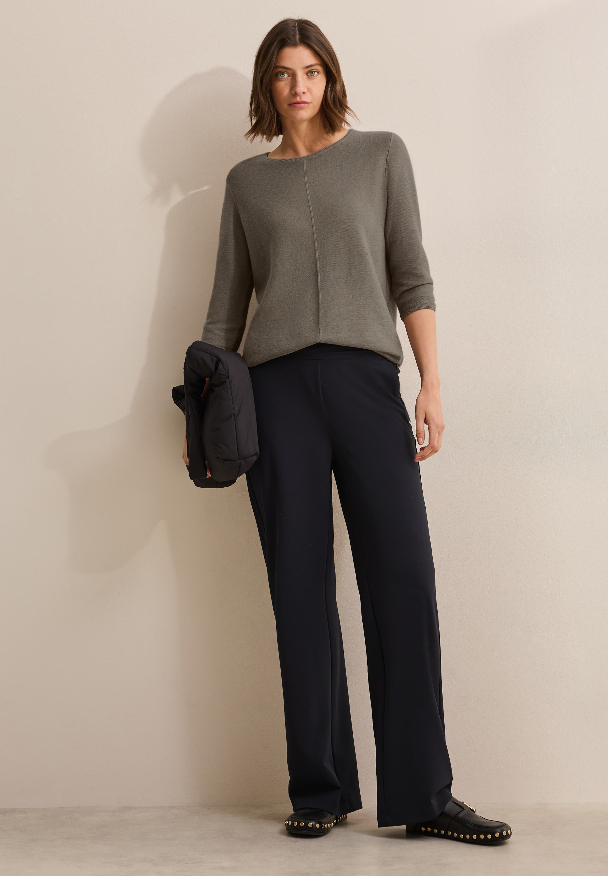Cecil Strickpullover, mit 3/4-Arm und Rundhals