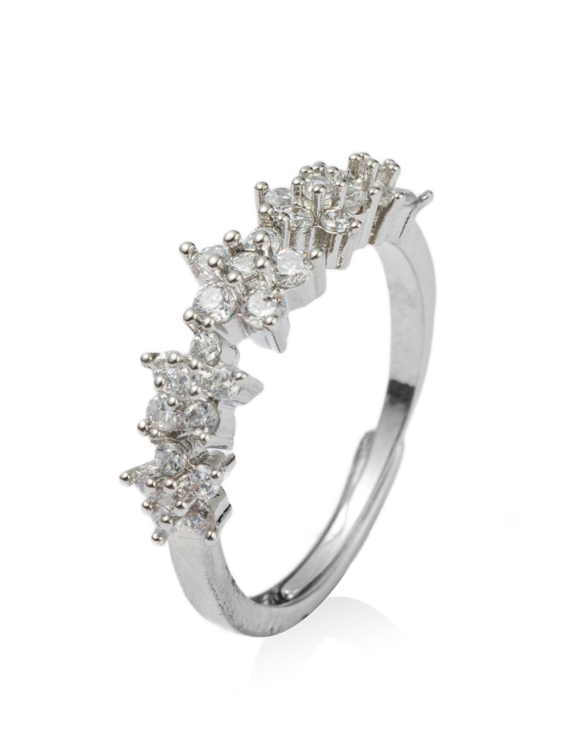 Aniston JEWELRY & WATCHES Fingerring »Schmuck Geschenk Kupfer Damenring Ring Blumen Größenverstellbar« Made in Germany - mit Zirkonia (synth.)