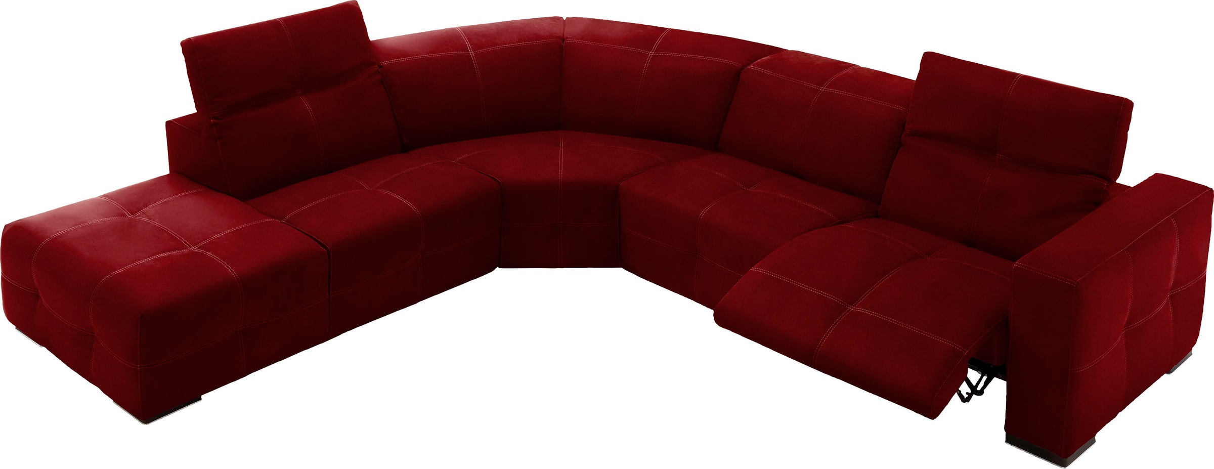 Egoitaliano Ecksofa "Sauvanne, Designsofa der Extraklasse, elegant und bequem, L-Form" wahlweise mit elektrischer Relaxfunktion, Kopfteilverstellung