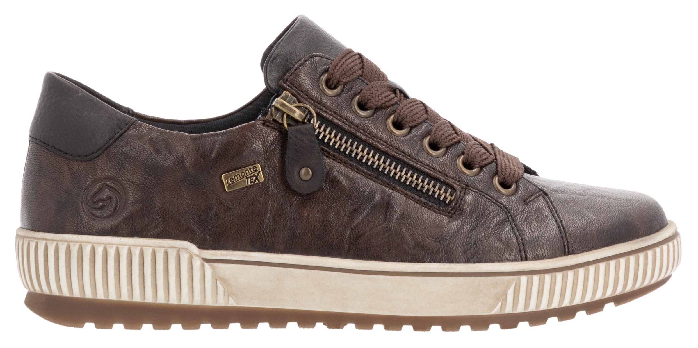 Remonte Plateausneaker, Freizeitschuh, Halbschuh, Schnürschuh mit Außenreißverschluss
