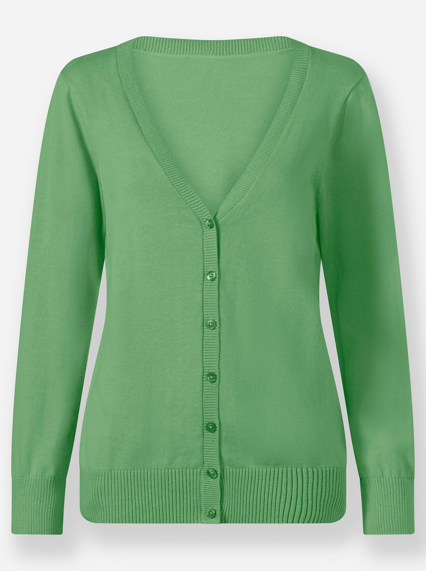 CASUAL LOOKS Damen Strickjacke Grün Gr. 42 3
