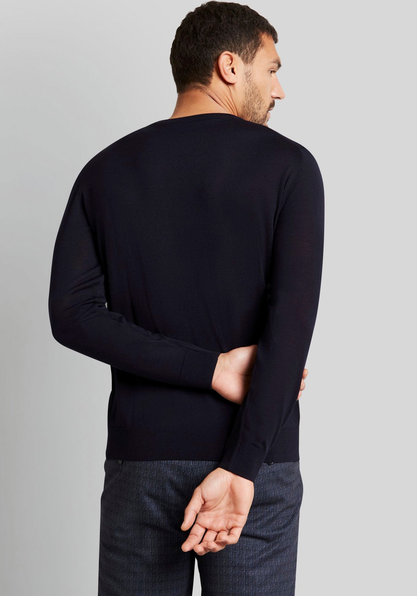 bestellen Strickpullover, BAUR ▷ mit | Logostickerei bugatti