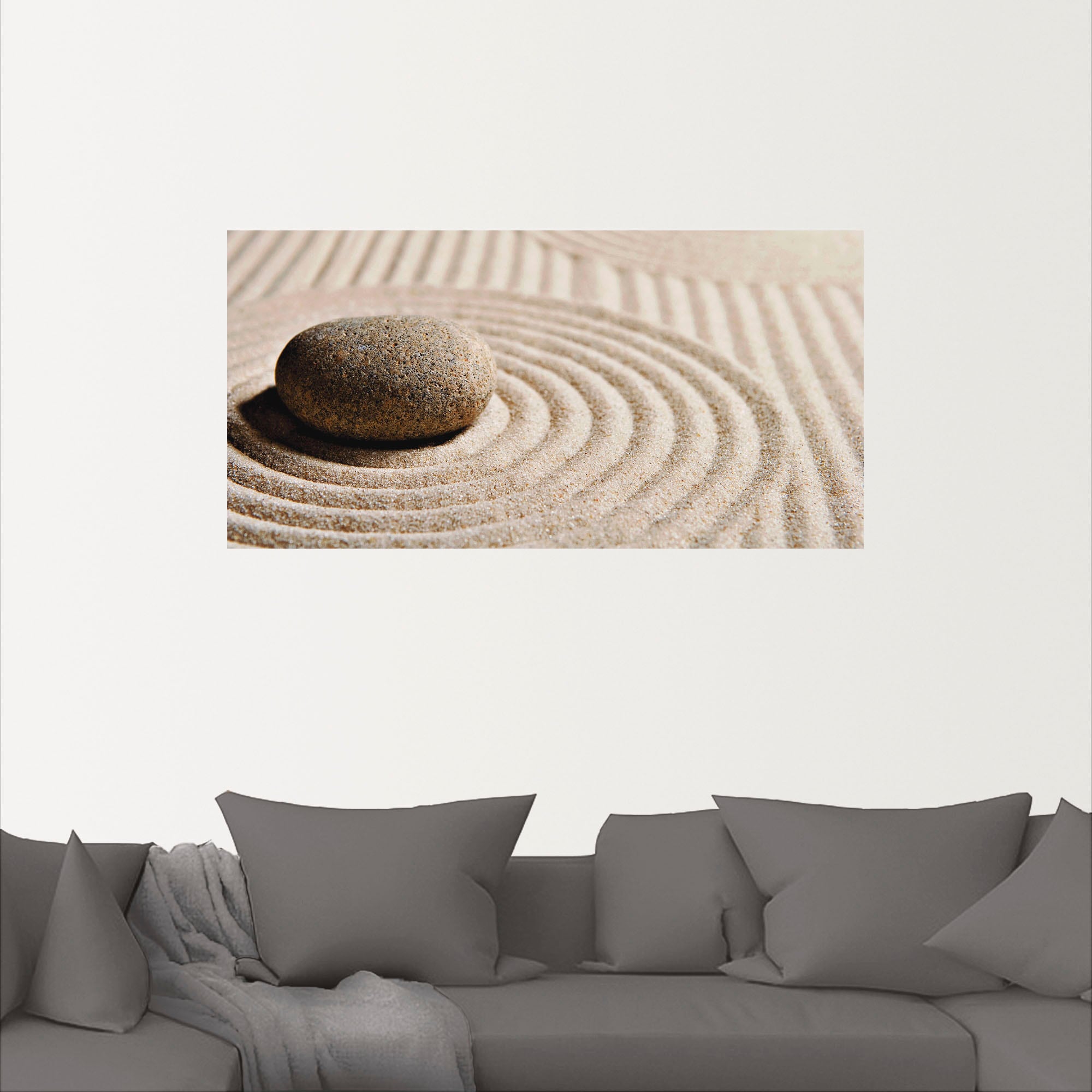 Artland Wandbild »Mini Zen Garten - Sand«, Zen, (1 St.), als Leinwandbild, Poster, Wandaufkleber in verschied. Größen