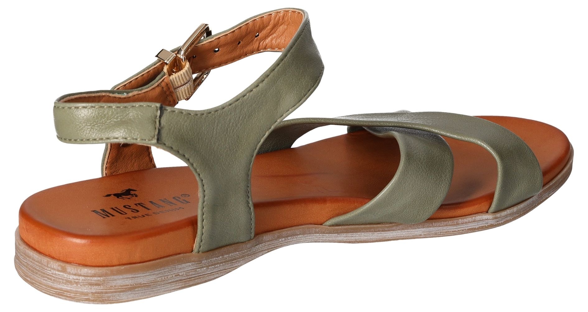 Mustang Shoes Sandale, Sommerschuh, Sandalette, Riemchensandale, mit breiten Riemen