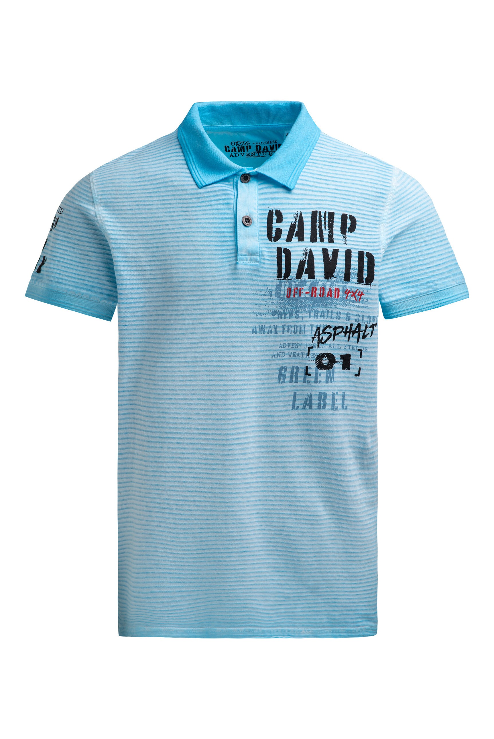 CAMP DAVID Poloshirt mit Seitenschlitze