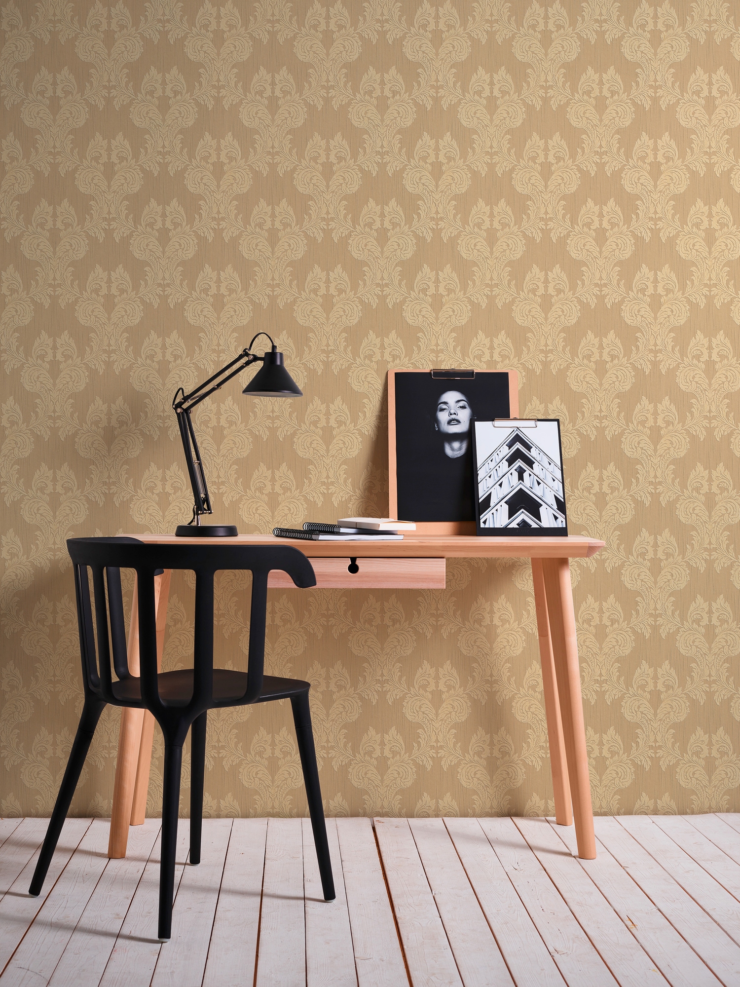 Architects Paper Textiltapete »Tessuto« Barock | floral | gemustert samtig Tapete Barock Tapeten Wohnzimmer Schlafzimmer Küche modern Design Büro