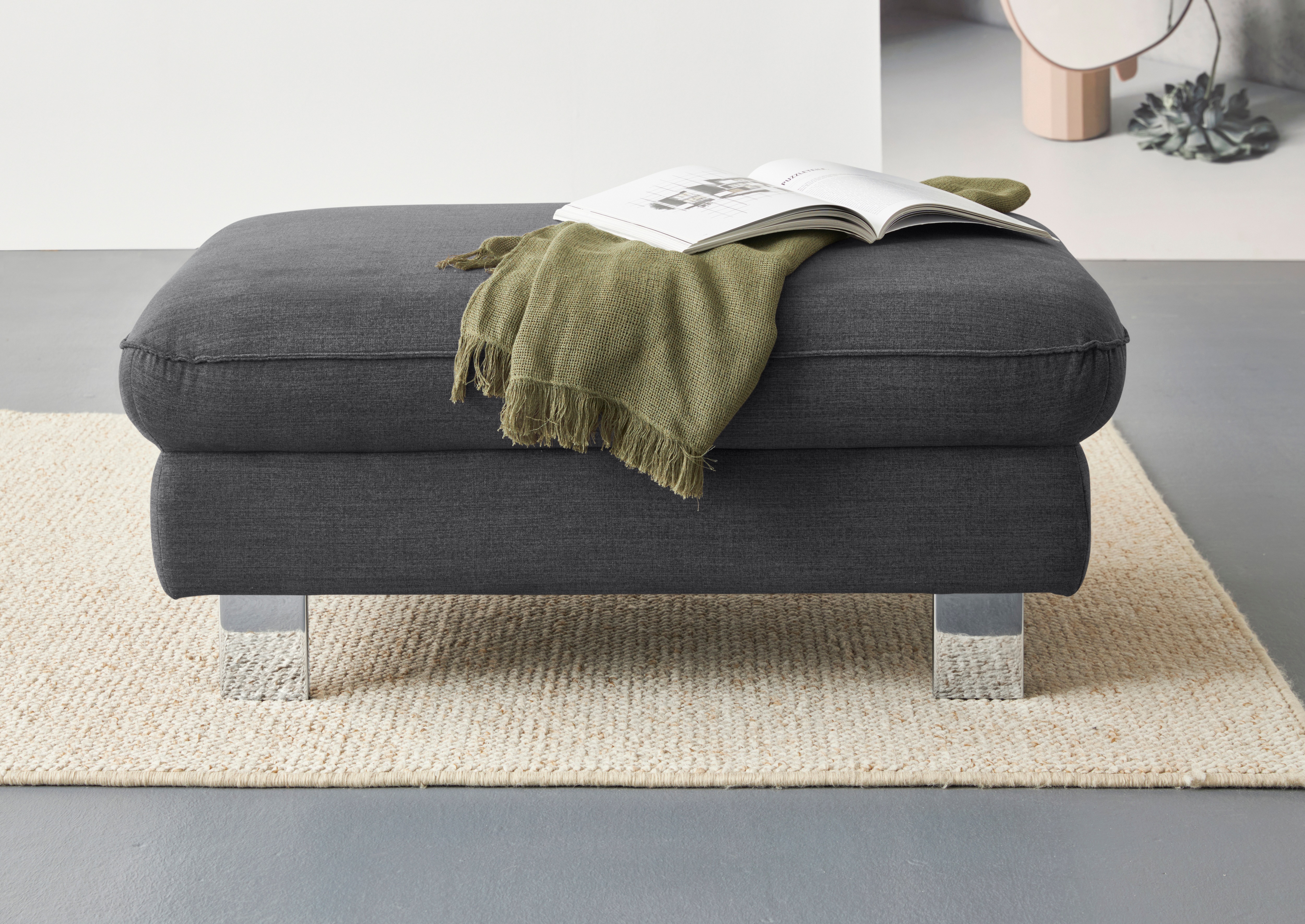 COTTA Driver Footstool Dark Grey