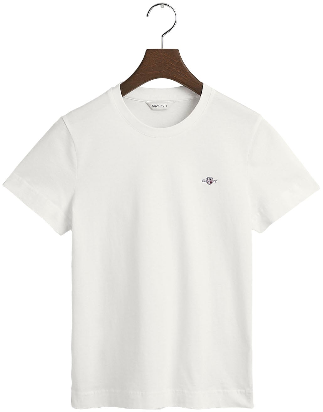 Gant T-Shirt »REG SHIELD KA T-SHIRT«, mit einer kleinen aufgestickten Wappen -Grafik auf der Brust kaufen | BAUR