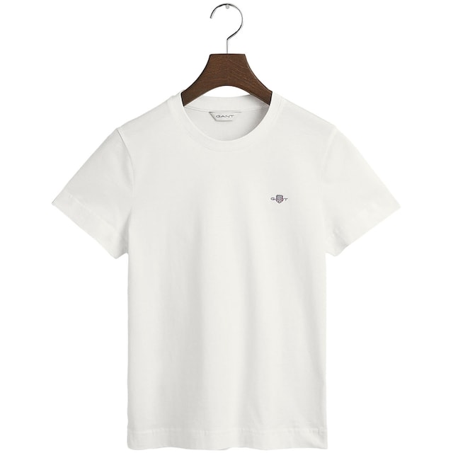 Gant T-Shirt »REG SHIELD KA T-SHIRT«, mit einer kleinen aufgestickten Wappen -Grafik auf der Brust kaufen | BAUR