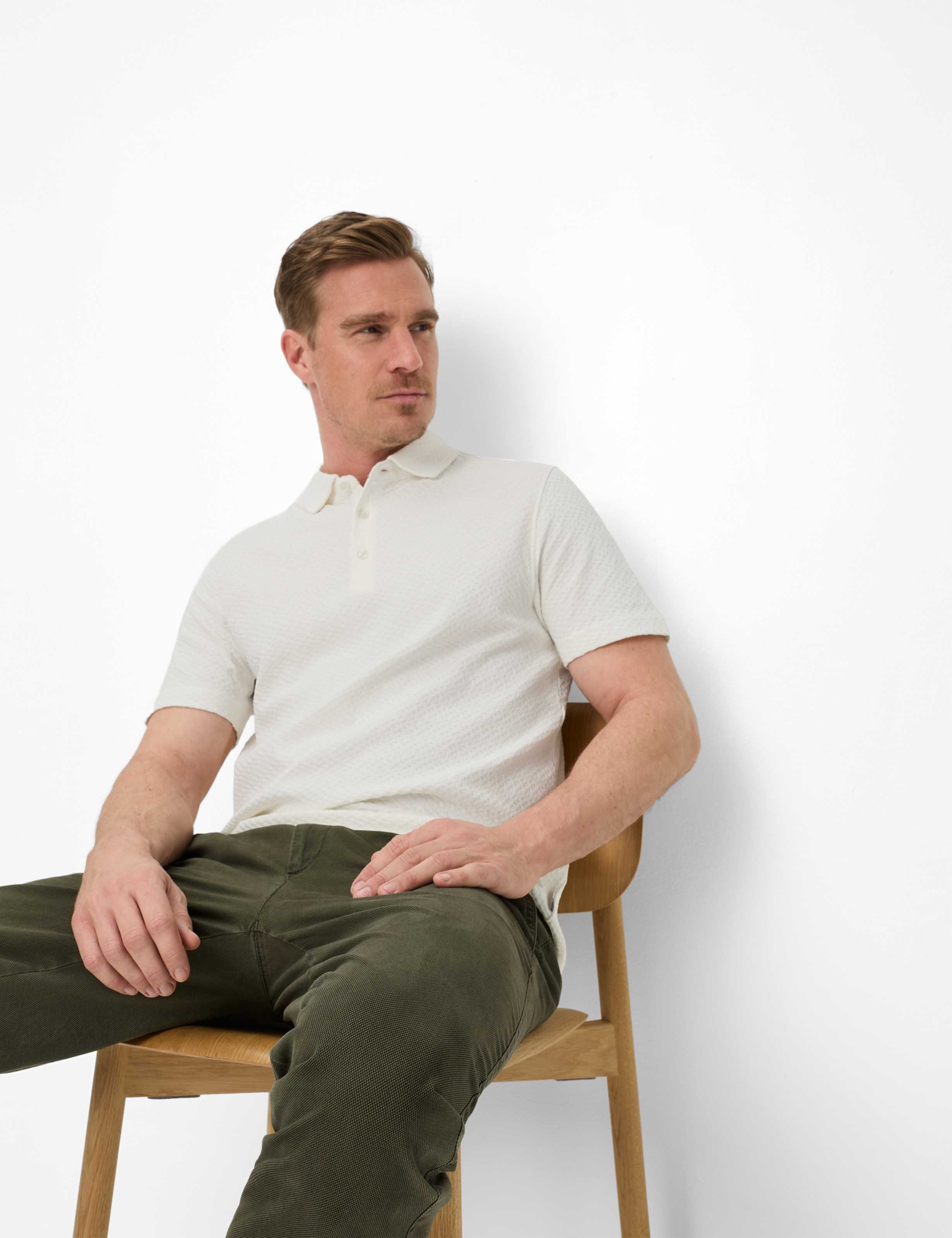 BRAX Everest Men's Chino Trousers Olive Green 26 3