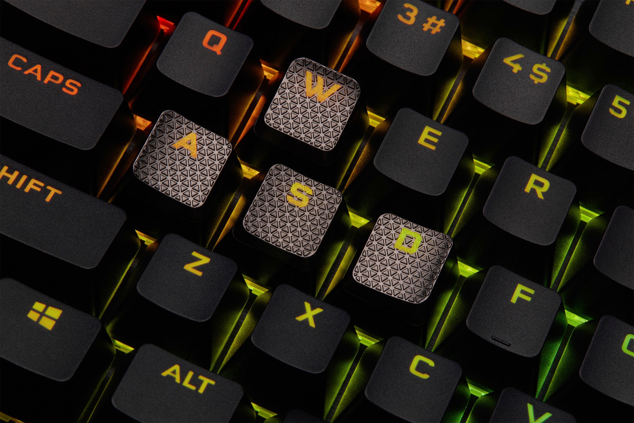 Corsair Gaming-Tastatur »K100 CORSAIR OPX«, (Handgelenkauflage-USB-Anschluss-Lautstärkeregler-Makro-Tasten-ausklappbare Füße-Ziffernblock)