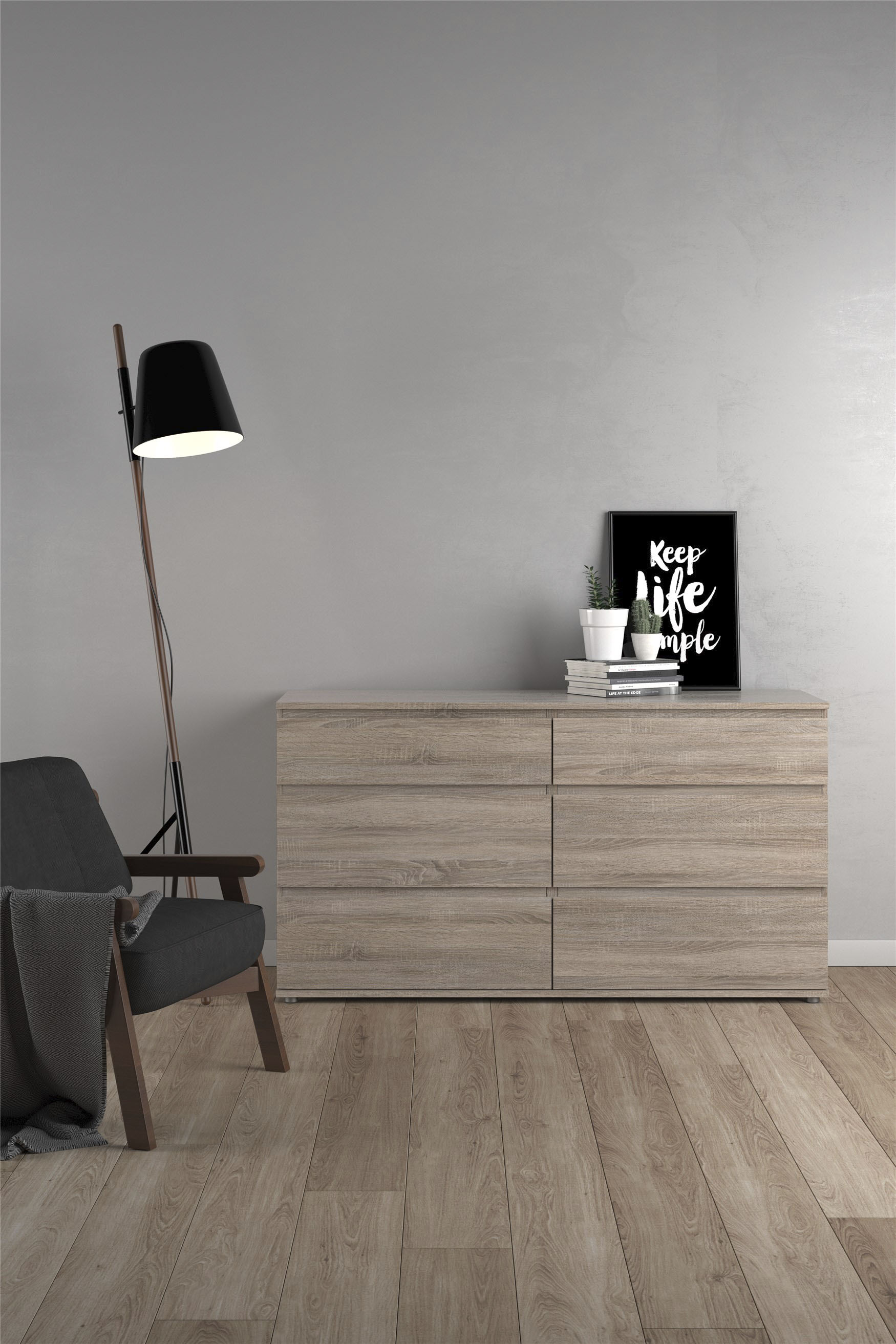 Home affaire Kommode "Nova, Aufbewahrung, Schubladenschrank, Stauraum" 8 Schubladen, Stauraum, grifflos, Breite 154 cm, Höhe 84 cm