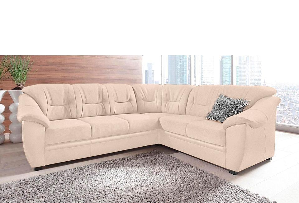 sit&more Ecksofa "Savona L-Form", wahlweise mit Bettfunktion, inklusive Federkern, frei im Raum stellbar