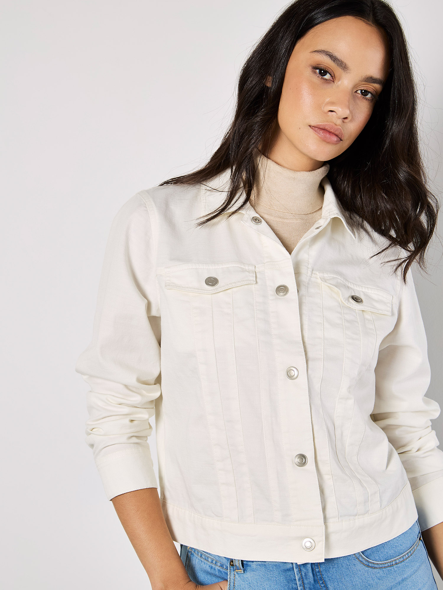 Apricot Jeansjacke "Jacke" mit Zierknöpfen