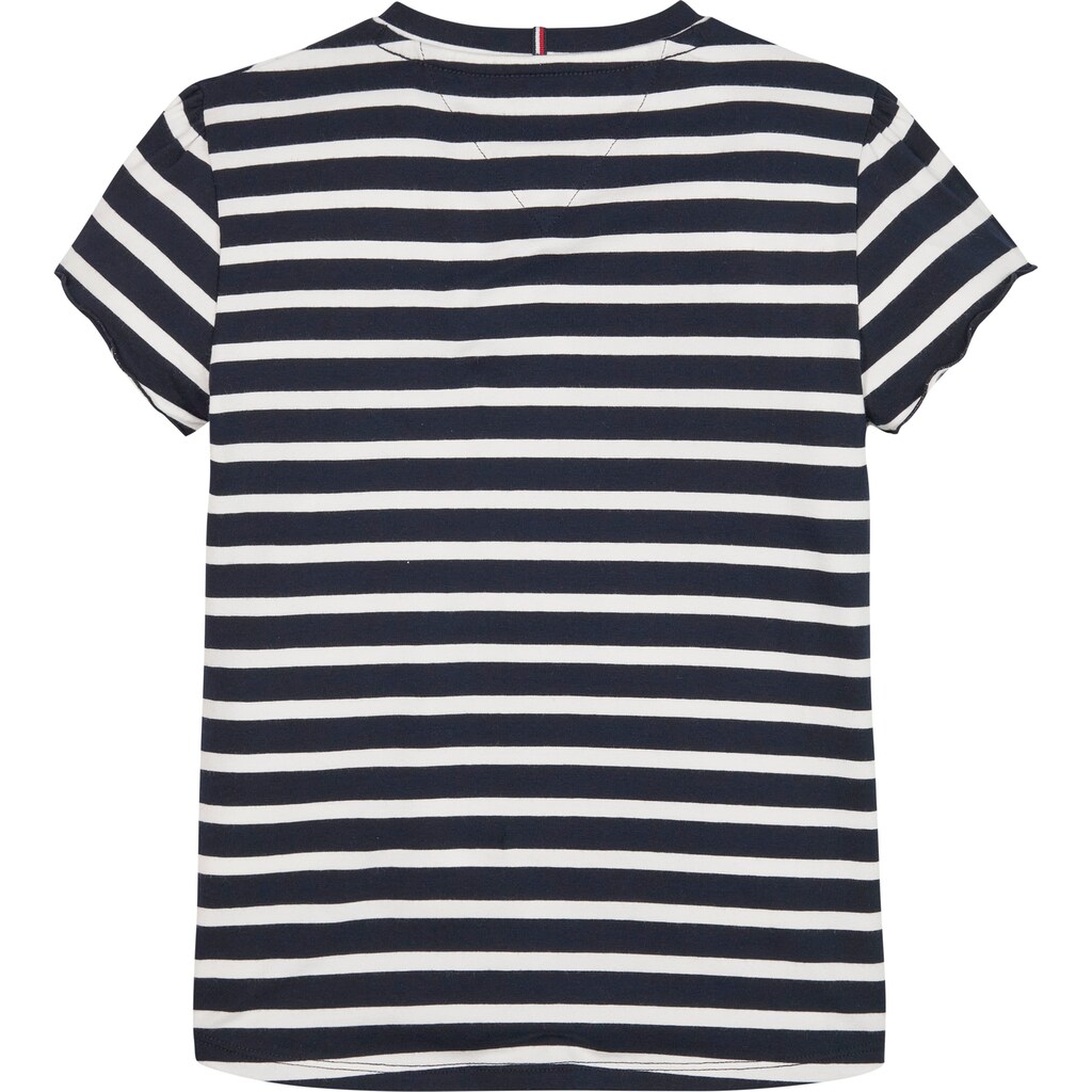 Tommy Hilfiger T-Shirt »STRIPED RUFFLE SLEEVE TOP S/S«