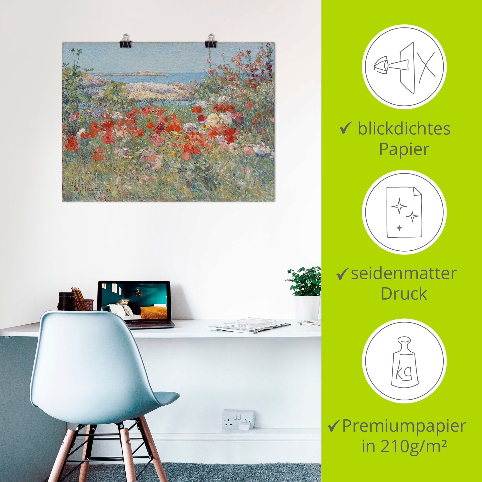 Artland Wandbild »Celia Thaxters Garten 1890.« Blumenwiese 1 Stk. tlg. als Leinwandbild, Poster, Wandaufkleber in verschied. Größen