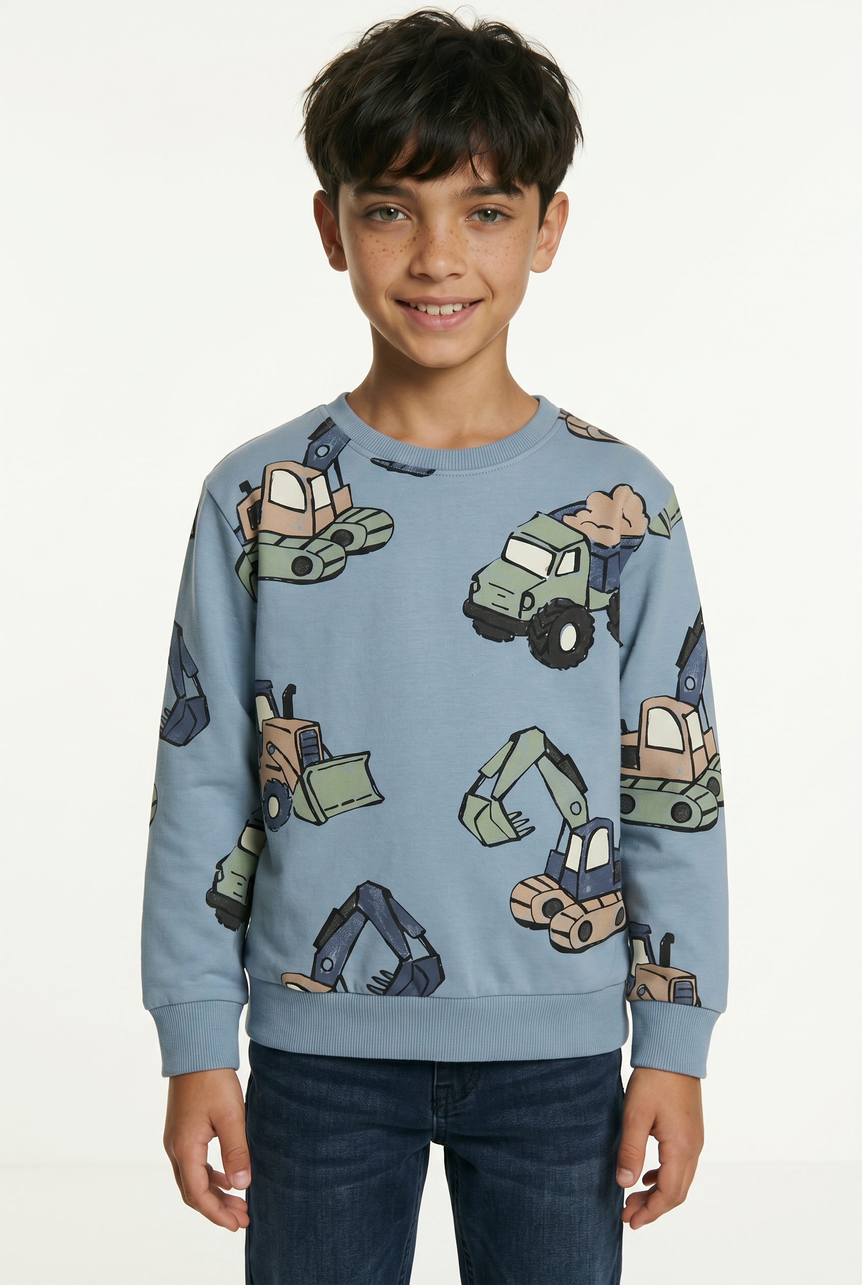 Name It Sweatshirt "NMMKARK LS NREG SWEAT UNB BOX", Baumwollmischung, regular fit