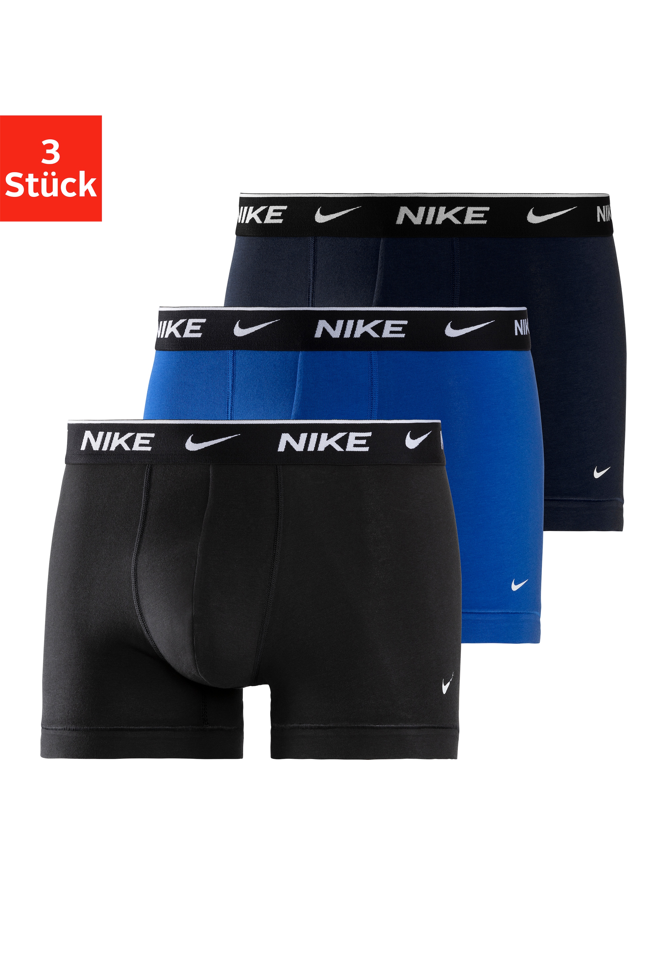 NIKE Underwear "TRUNK 3PK" Packung, 3er, 3 Stk. mit Logo-Elastikbund