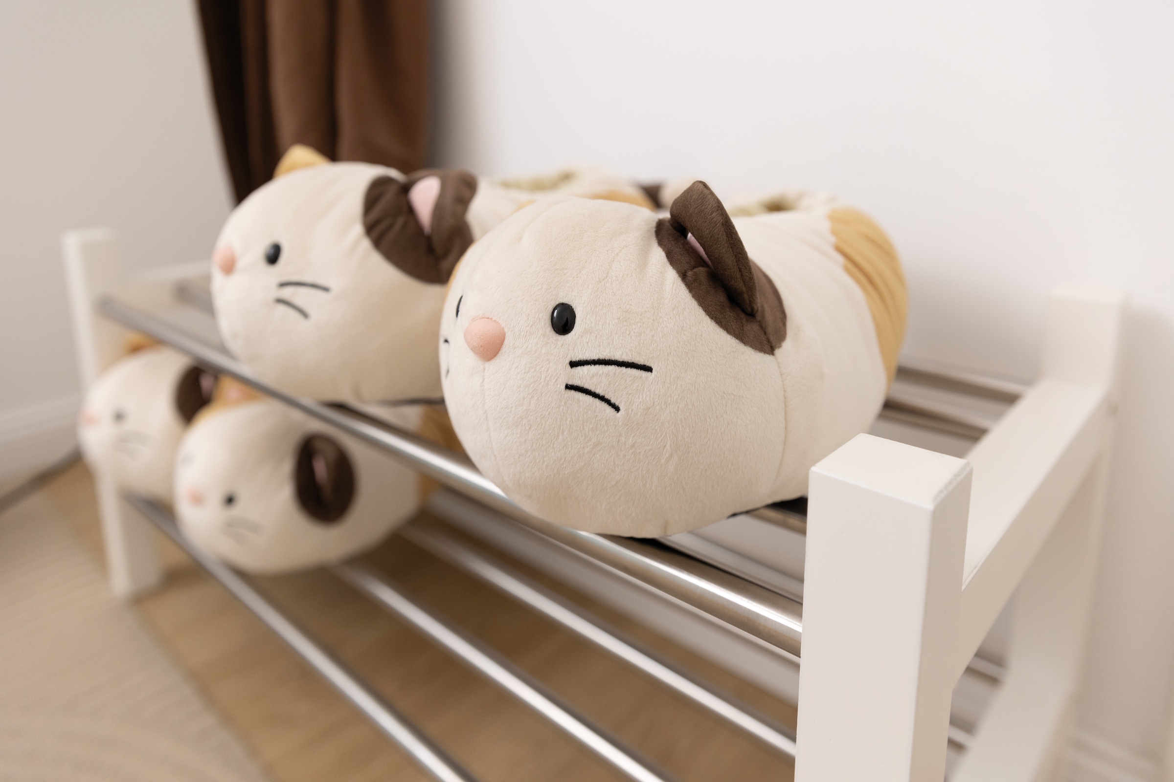 Nici Plüsch Hausschuhe »Nici Green Mymochi Katze Angy«, Hausschut zum Schlupfen