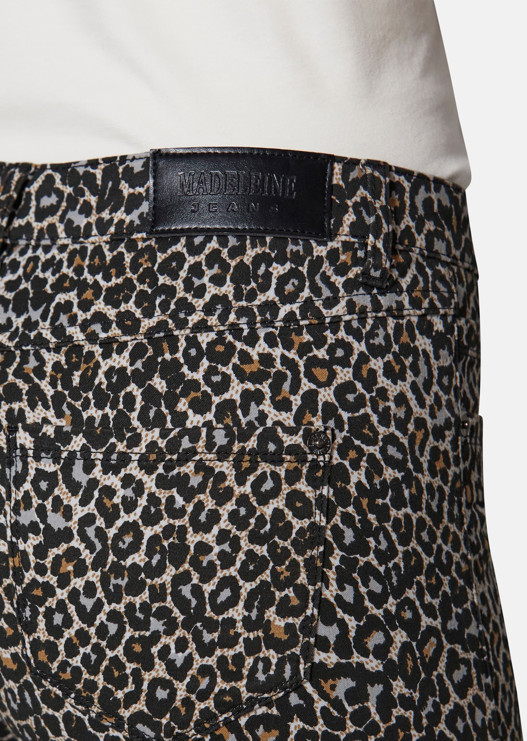 MADELEINE Regular-fit-Jeans »Druckhose Jeans mit Leomuster«