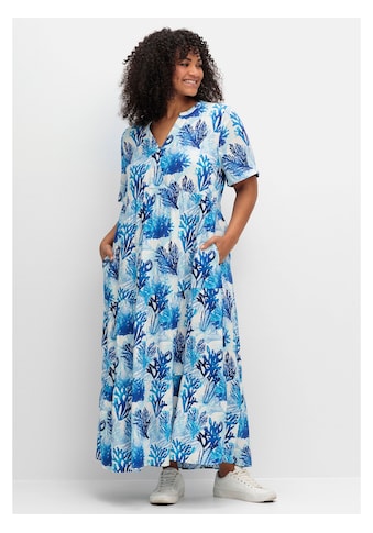 Maxikleid »Große Größen«, in Kaskadenform, mit maritimem Print