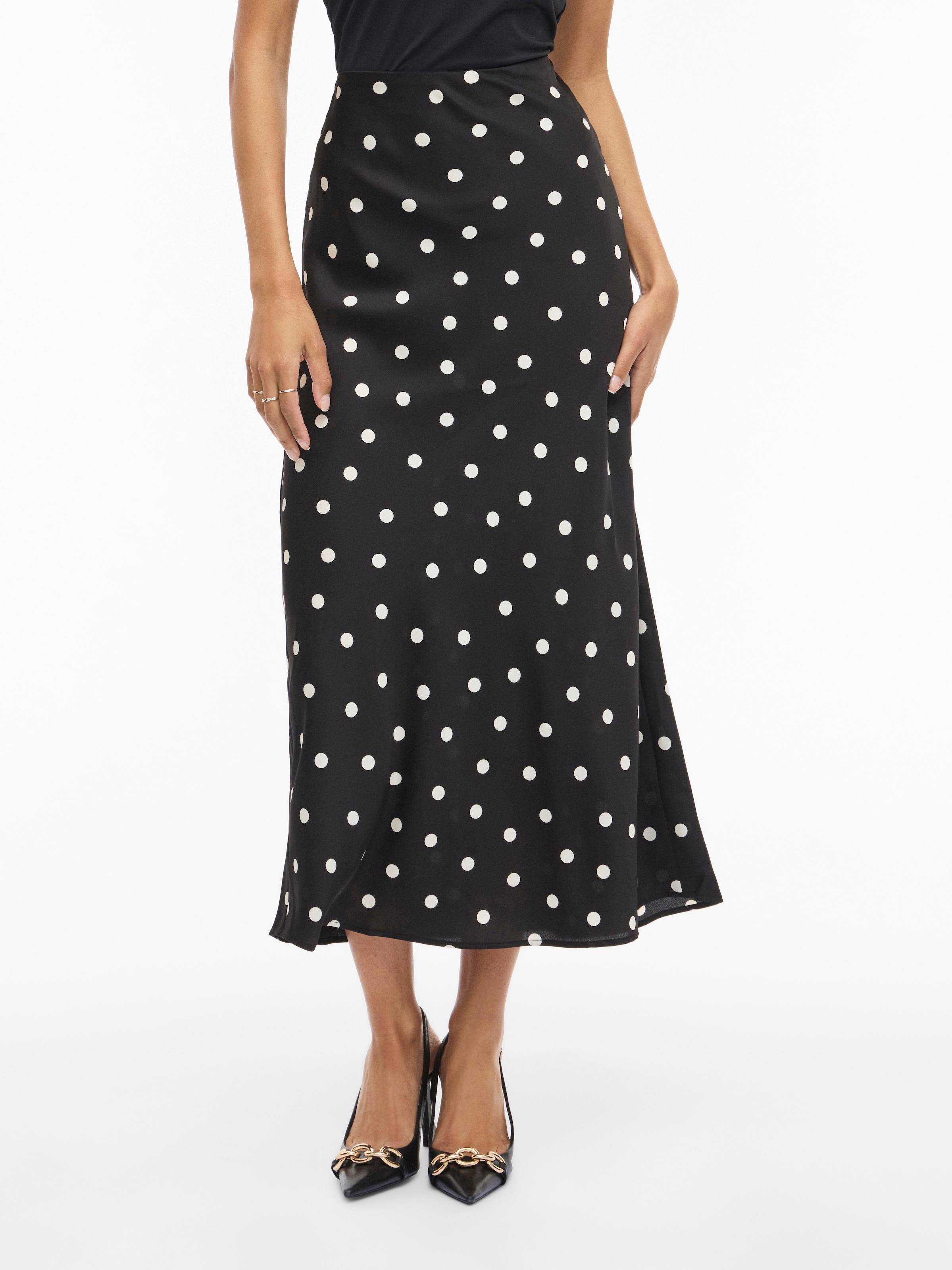 Vila Maxirock "VIELLETTE HW LONG SKIRT - NOOS" Kunstfaser günstig online kaufen