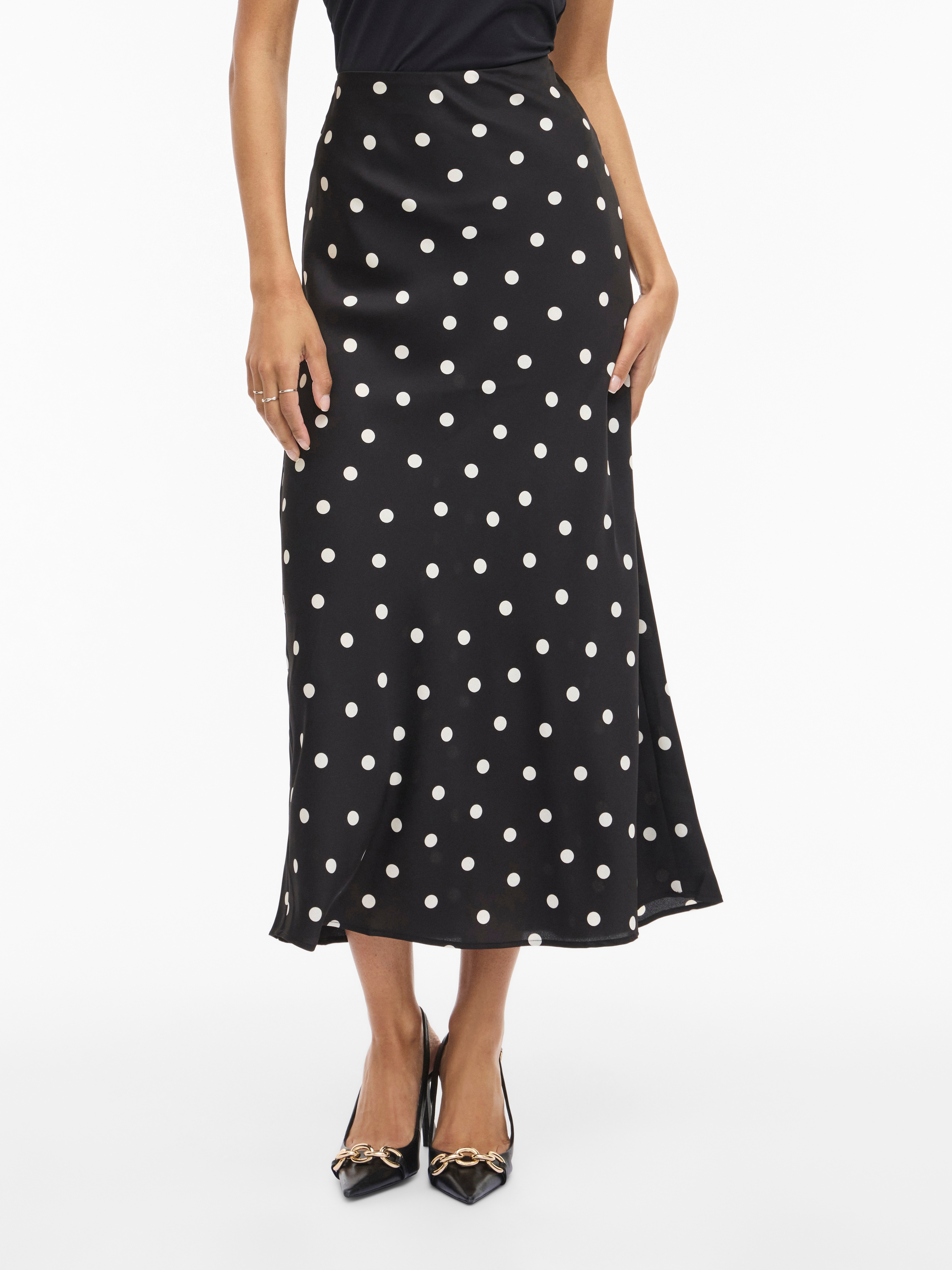 Vila "VIELLETTE HW LONG SKIRT - NOOS" Kunstfaser