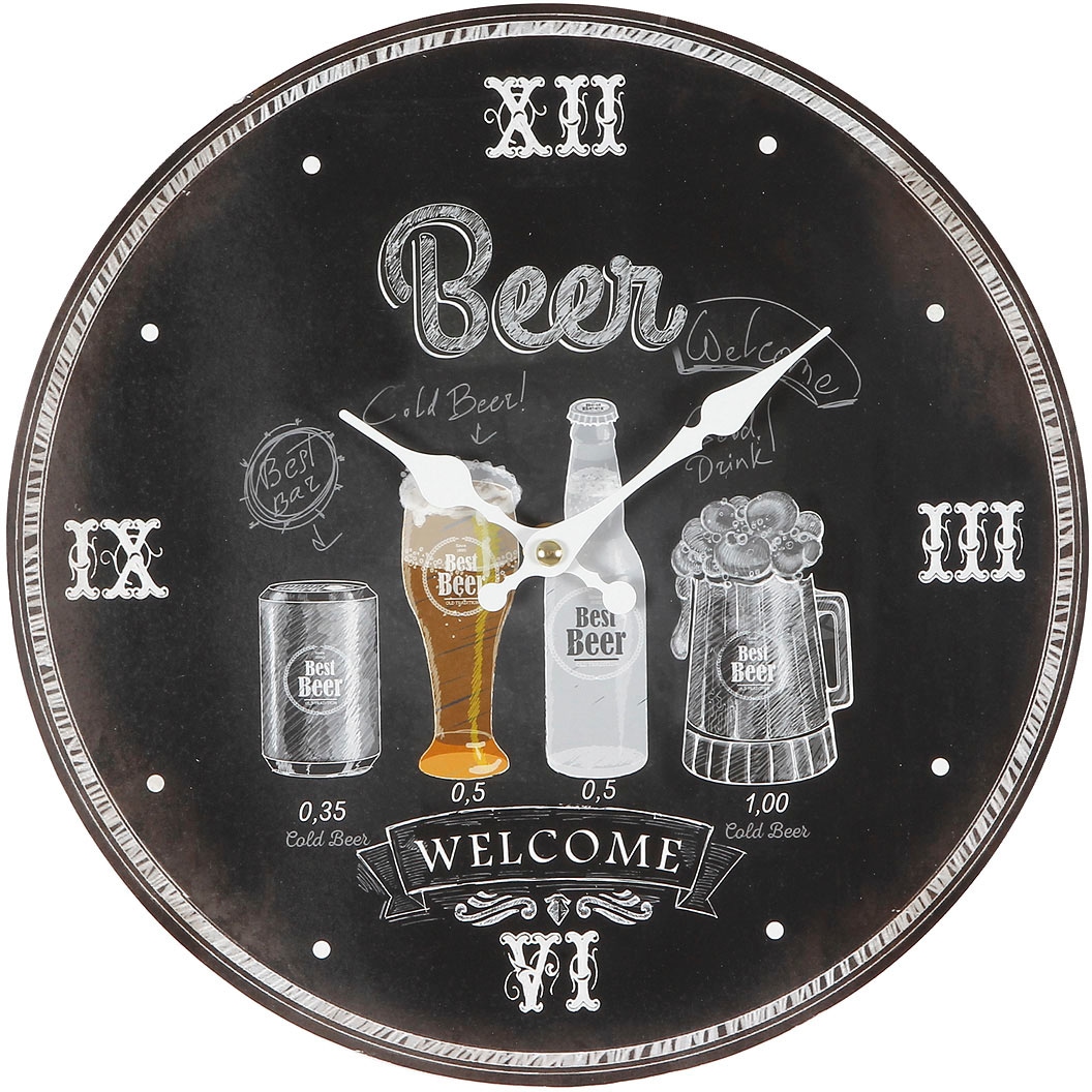 Ambiente Haus Wanduhr »Wanduhr - Beer 28cm« bestellen | BAUR | Wanduhren