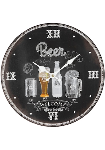 Wanduhr »Wanduhr - Beer 28cm«