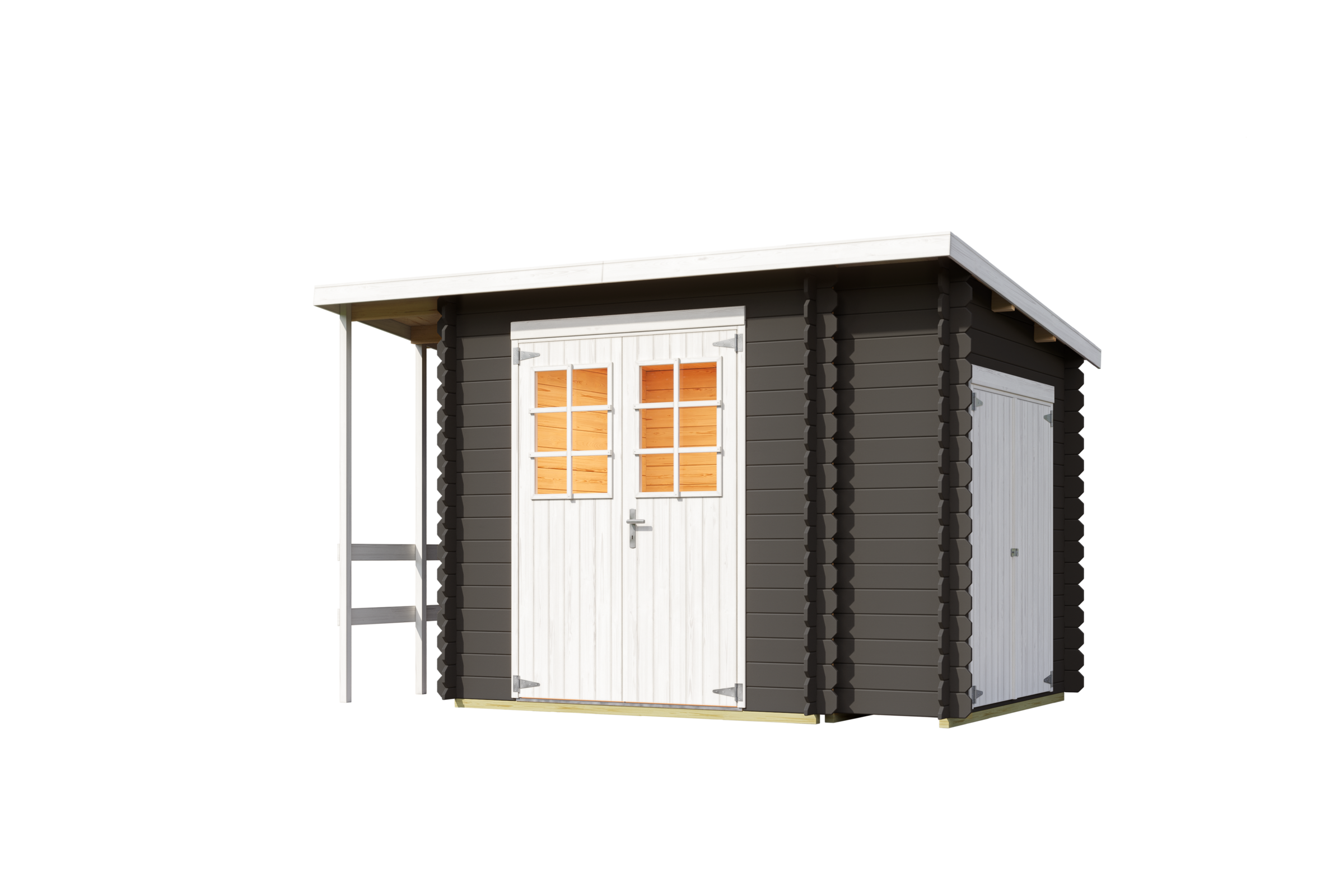 Nordic Holz Gartenhaus »Vilano 3«, mit 3 getrennten Bereiche