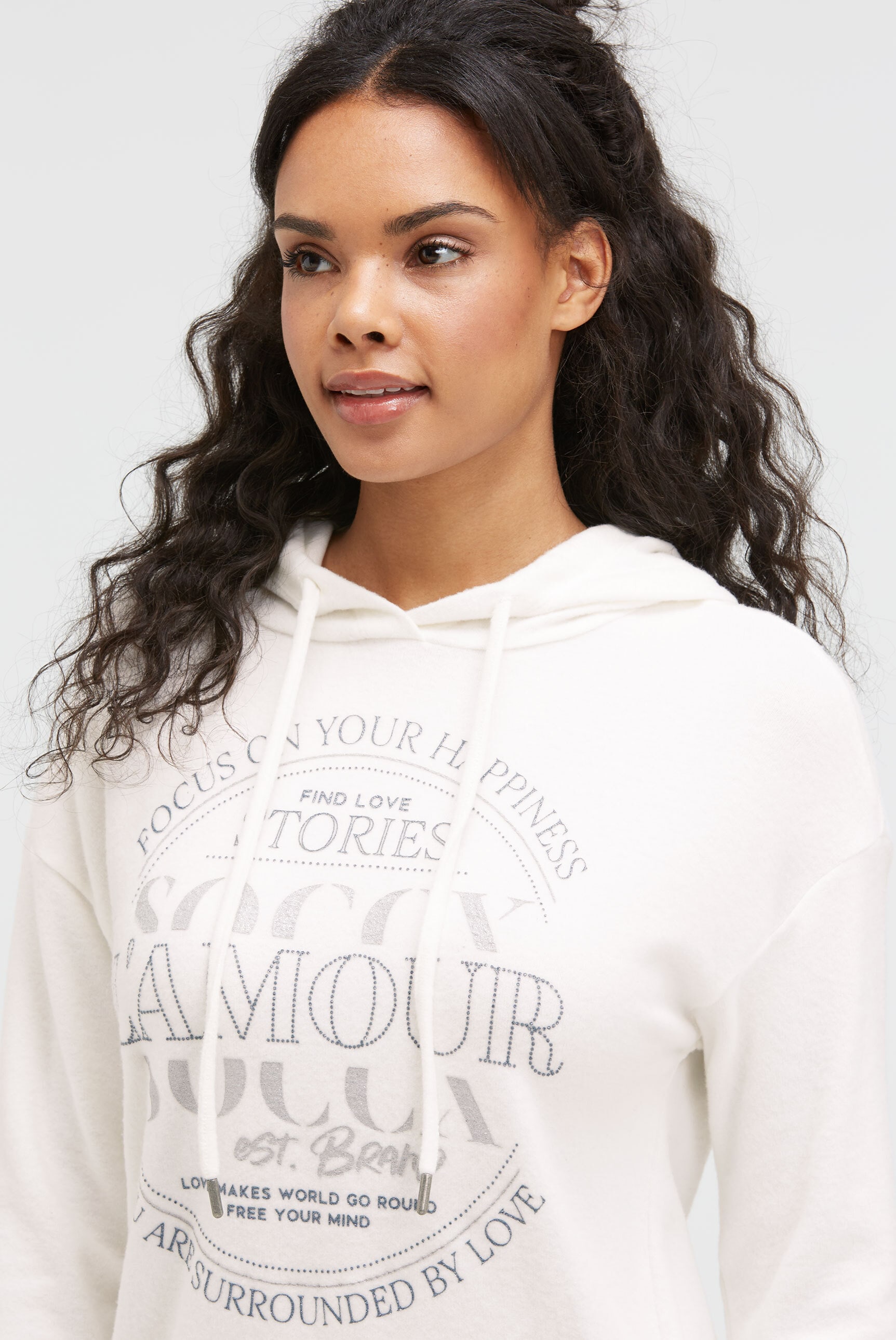 SOCCX Kapuzenpullover mit elastischem Saum