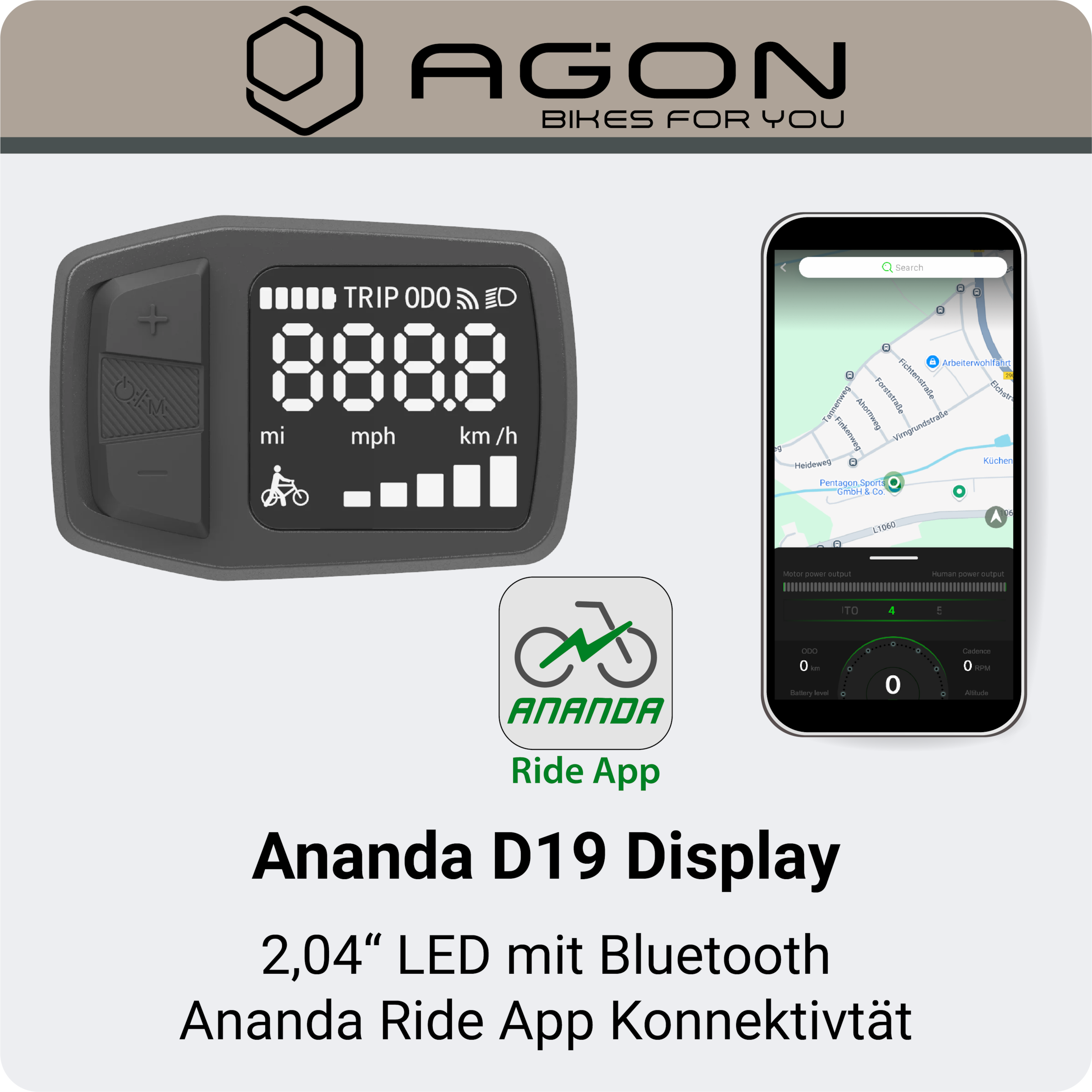 AGON »Axis« 3 Gang Nabenschaltung Frontmotor 250 W Pedelec, Elektrofahrrad für Damen u. Herren