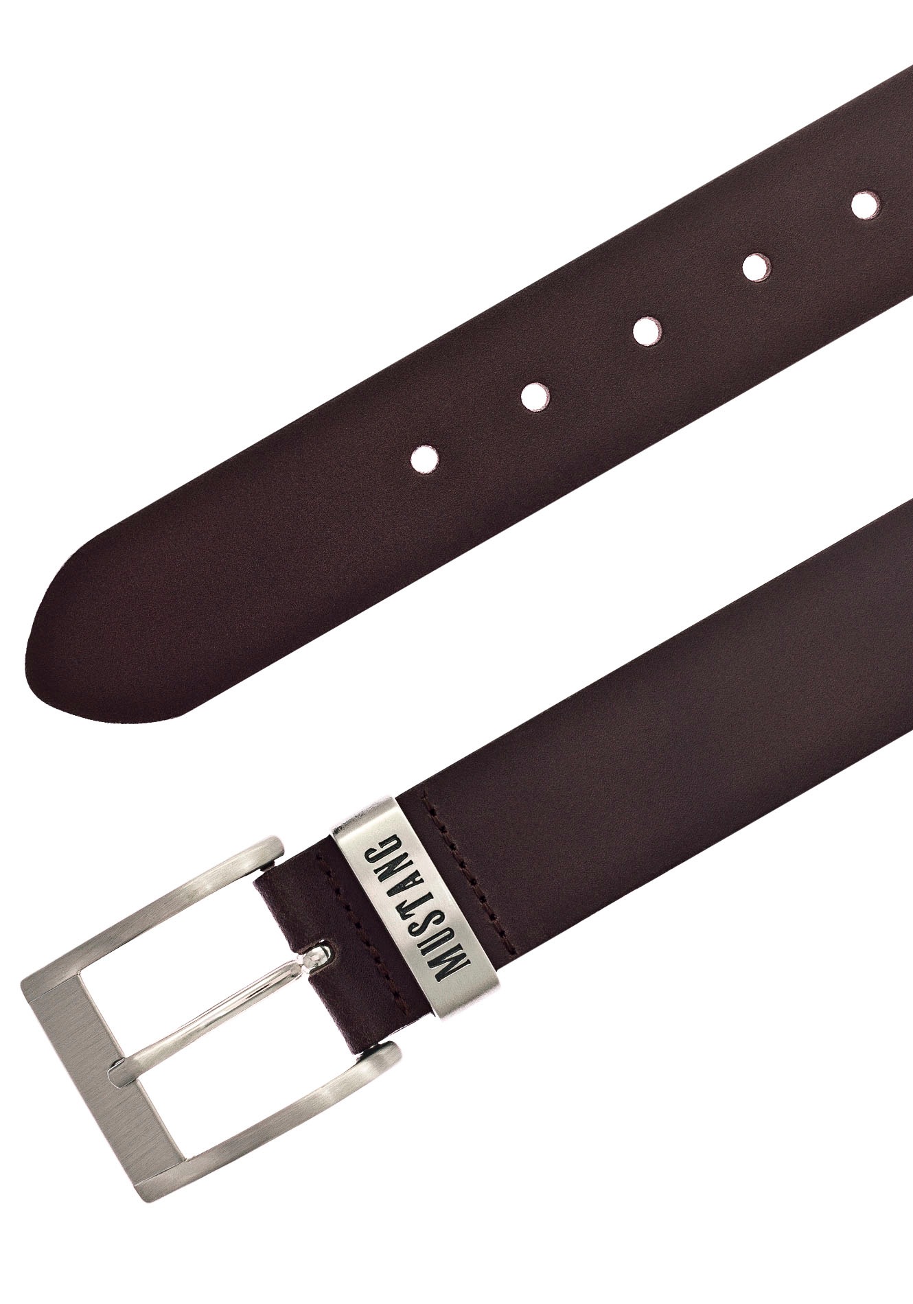 Thumbnail - MUSTANG Ledergürtel Feine Haarnarbung, Vintagecharakter, 4 cm