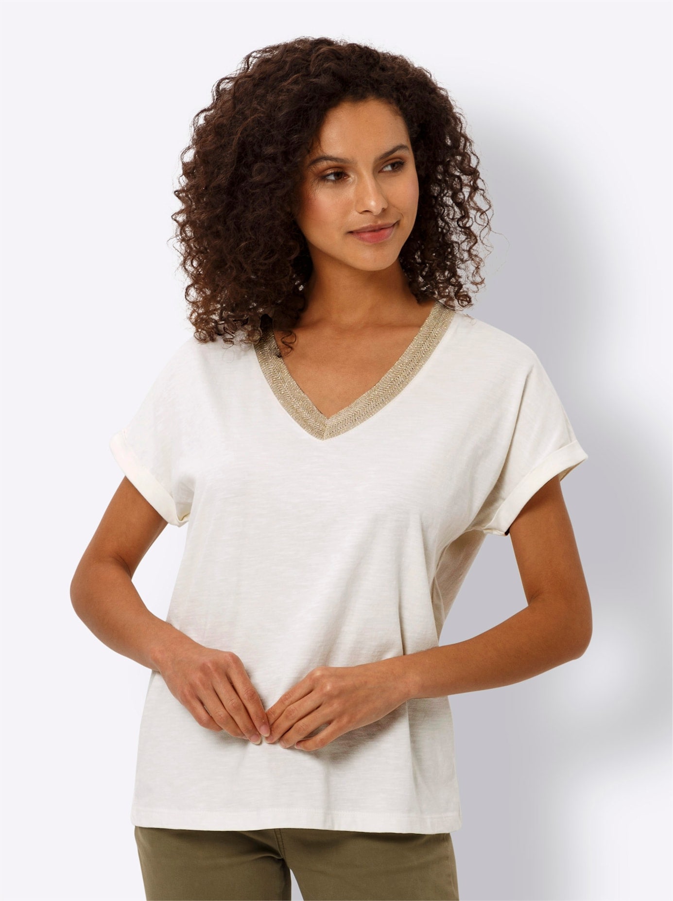 heine V-Shirt »Shirt«, (1 tlg.)