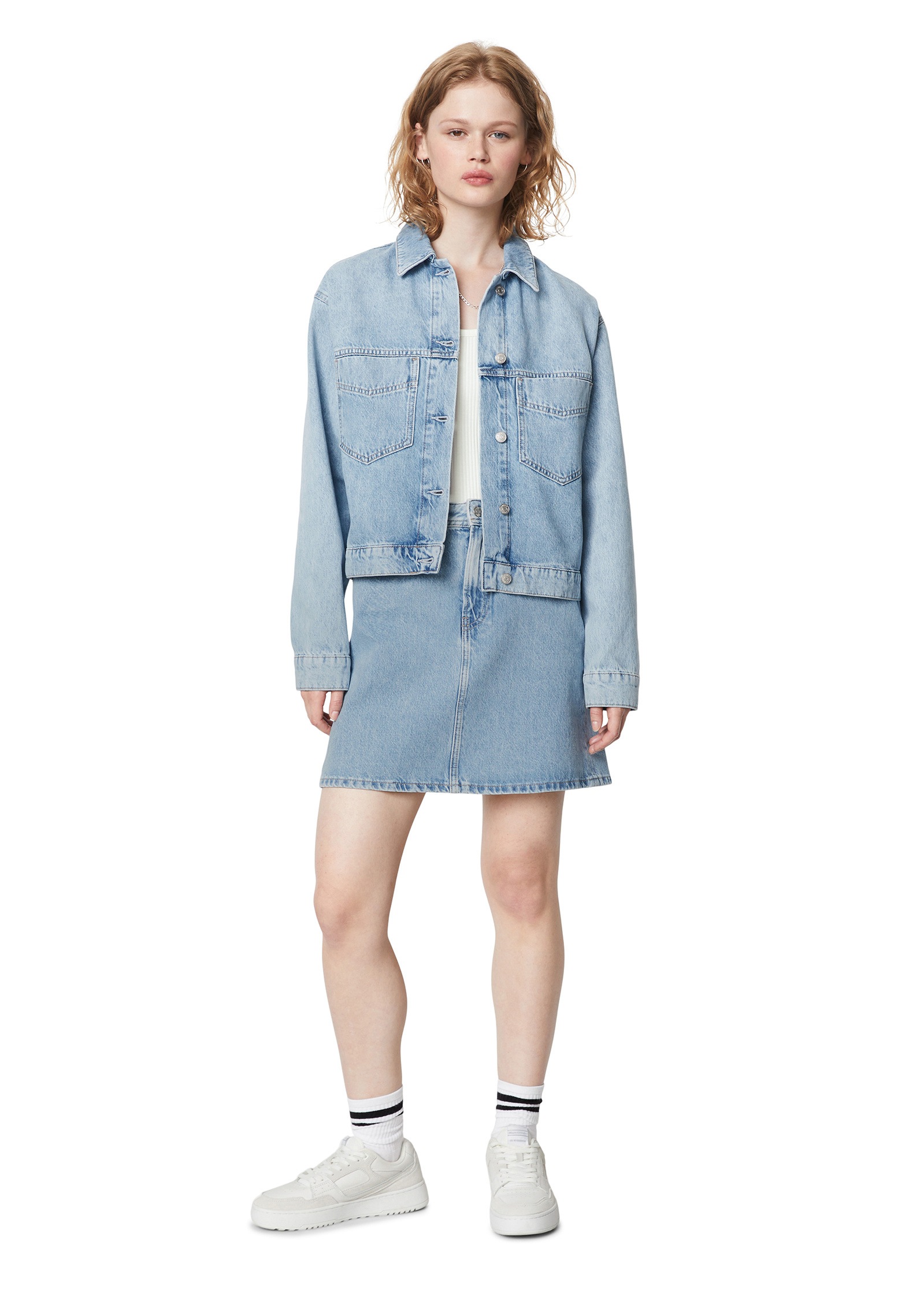 Marc O'Polo DENIM Jeansjacke »aus Rigid-Denim«, ohne Kapuze