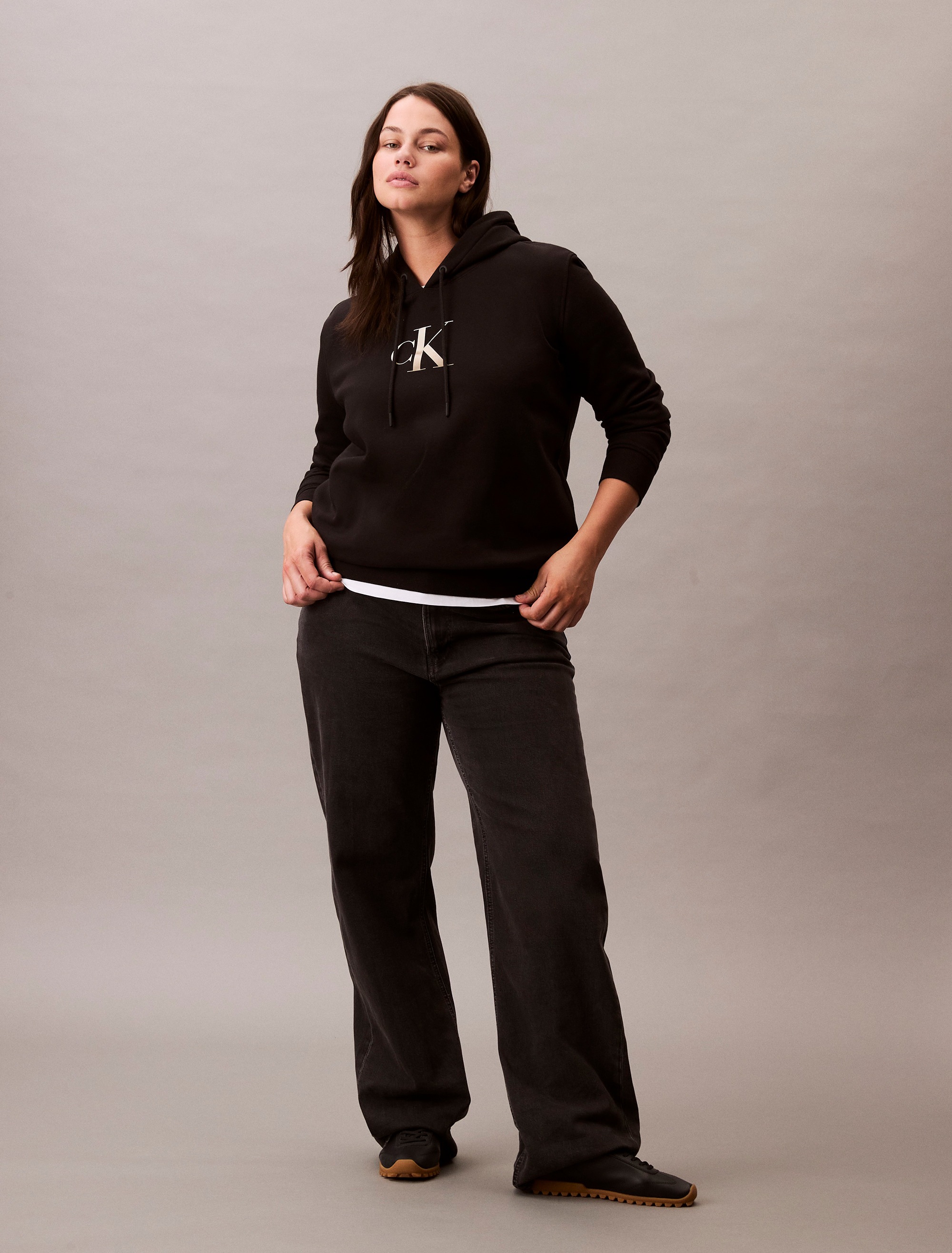 Calvin Klein Jeans Plus Kapuzensweatshirt »PLUS GRADIENT CK HOODIE«, in großen Größen, Druck mit Farbverlauf
