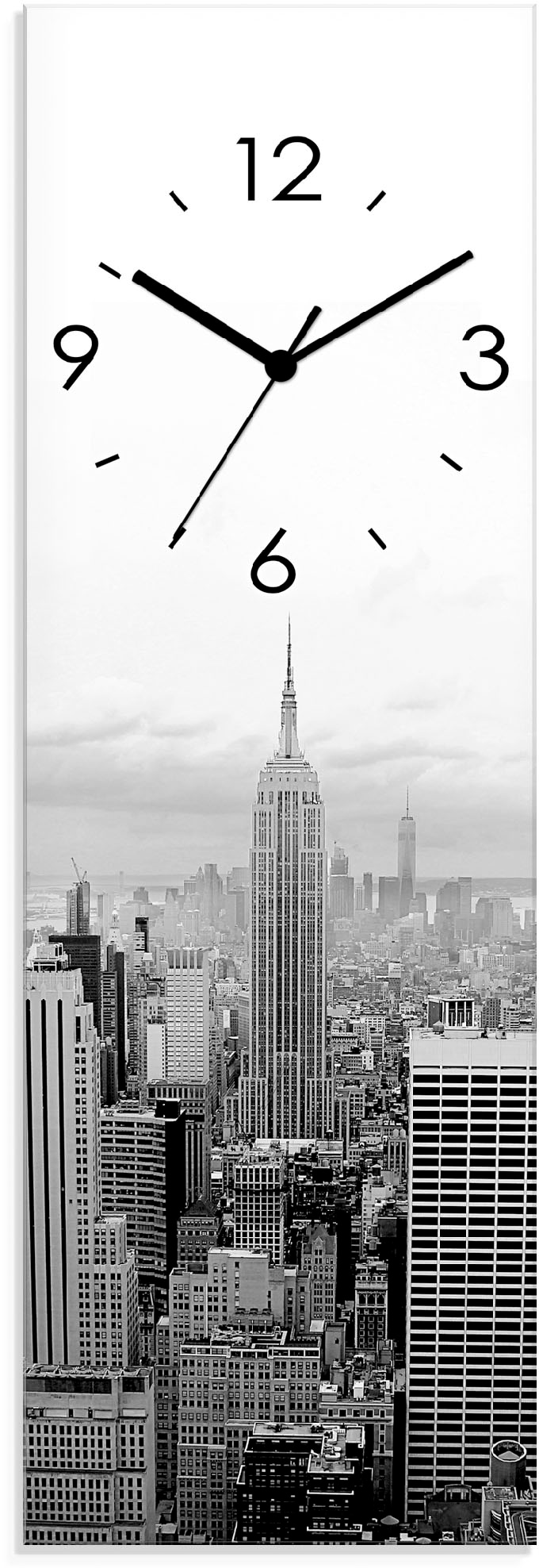 Artland Wanduhr »Skyline Manhattan«, wahlweise mit Quarz- oder Funkuhrwerk, lautlos  ohne Tickgeräusche | BAUR
