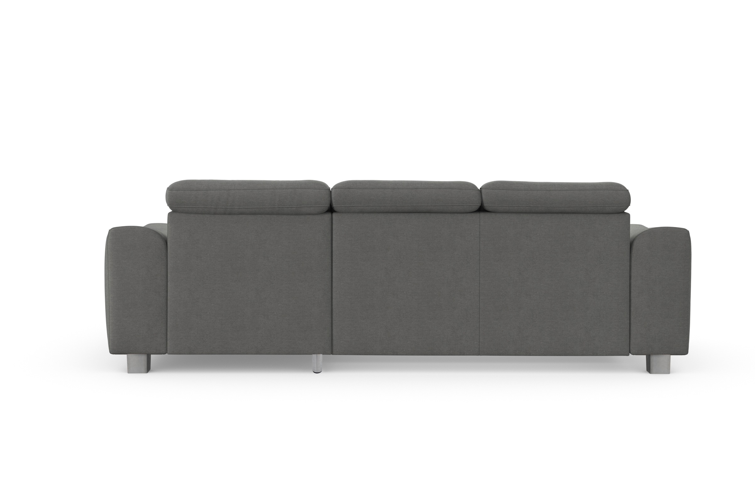 sit&more Ecksofa »Dundee L-Form«, mit Federkern und Edelstahlfüßen, wahlweise mit Kopfteilverstellung