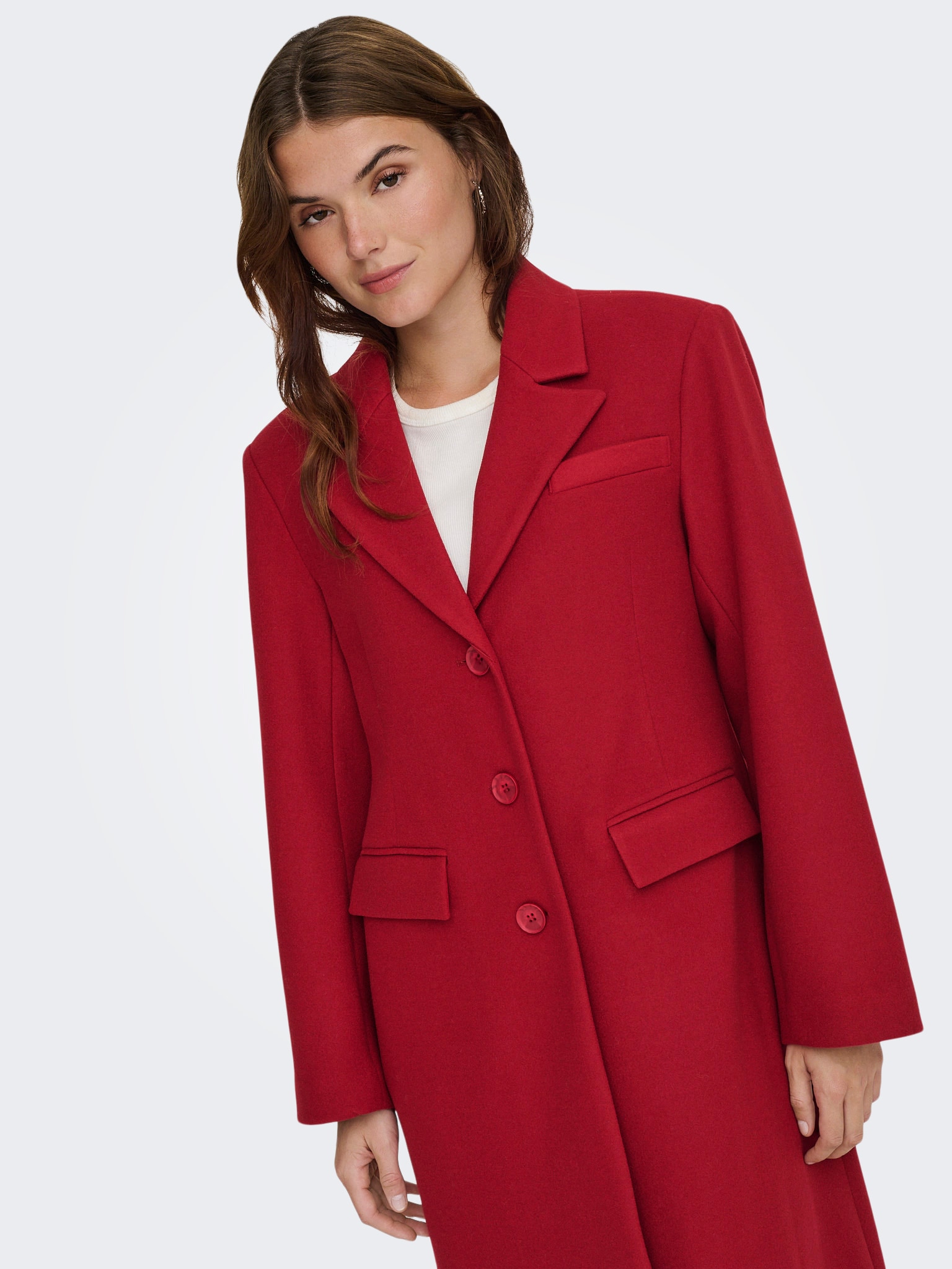 ONLY Langmantel "ONLNANCY LIFE LONG FITTED COAT CC OTW" günstig online kaufen