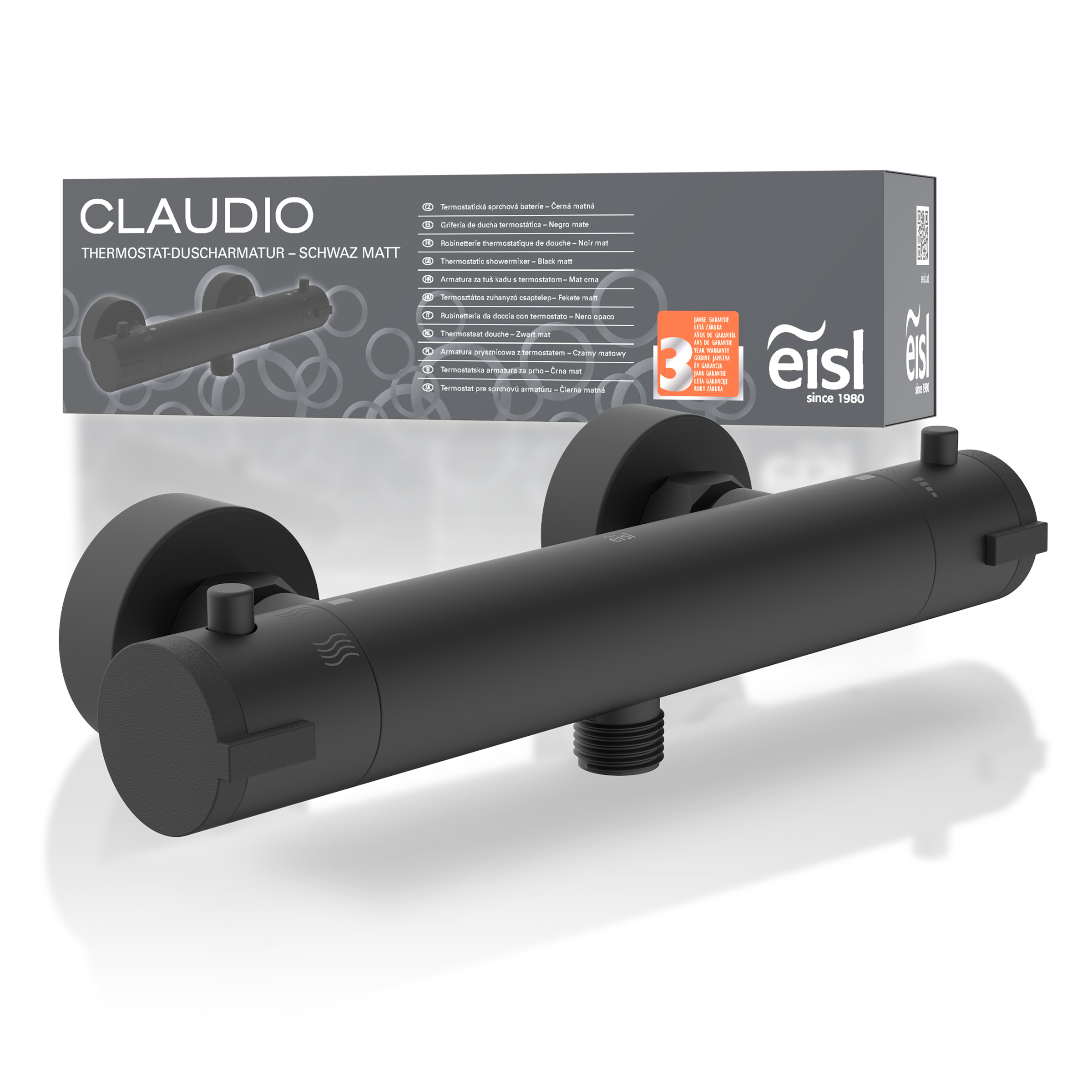 Eisl Schwarz Claudio Duschthermostat, Matt - Image 3