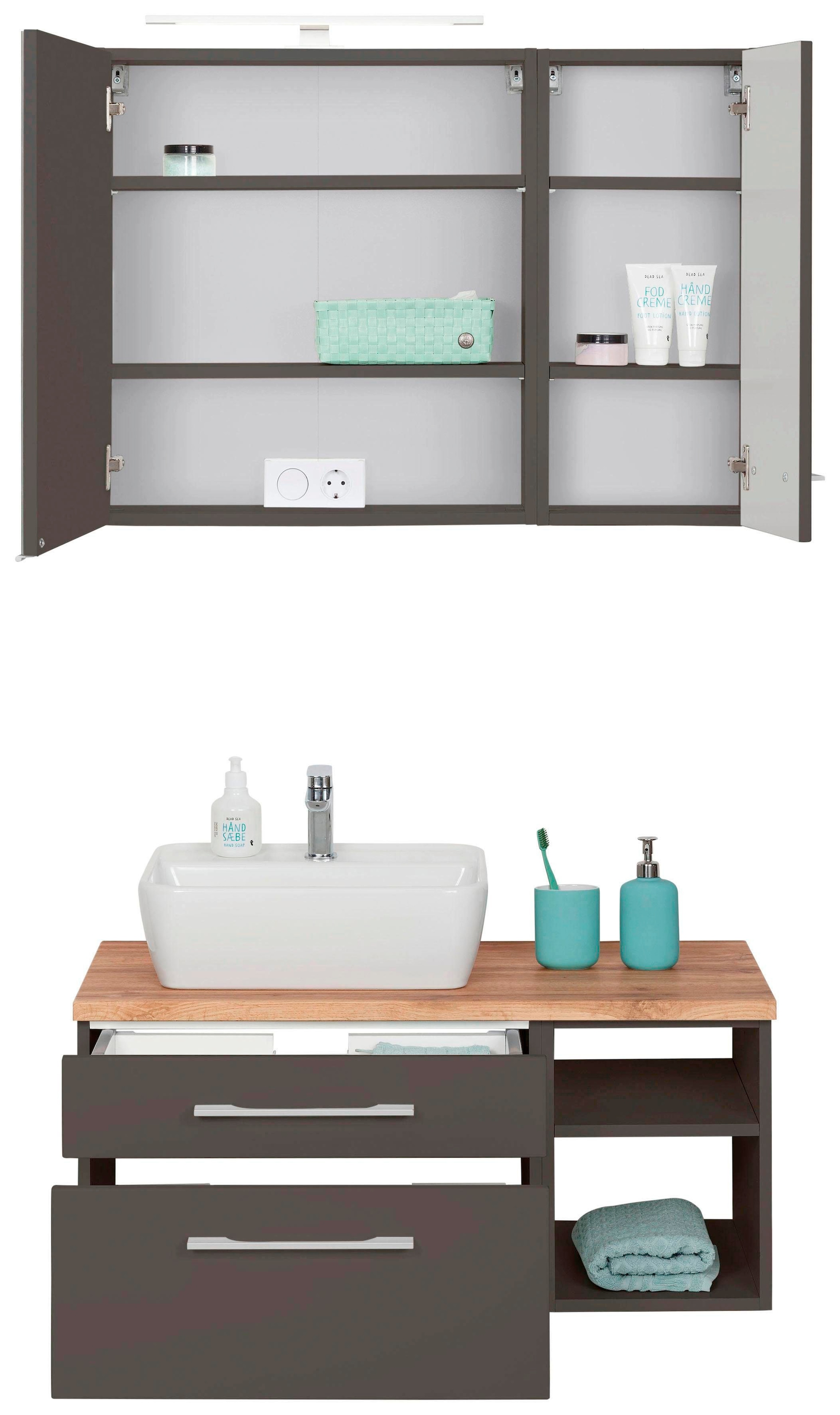 welltime Badmöbel-Set "Davos" 3 Stk. tlg. günstig online kaufen