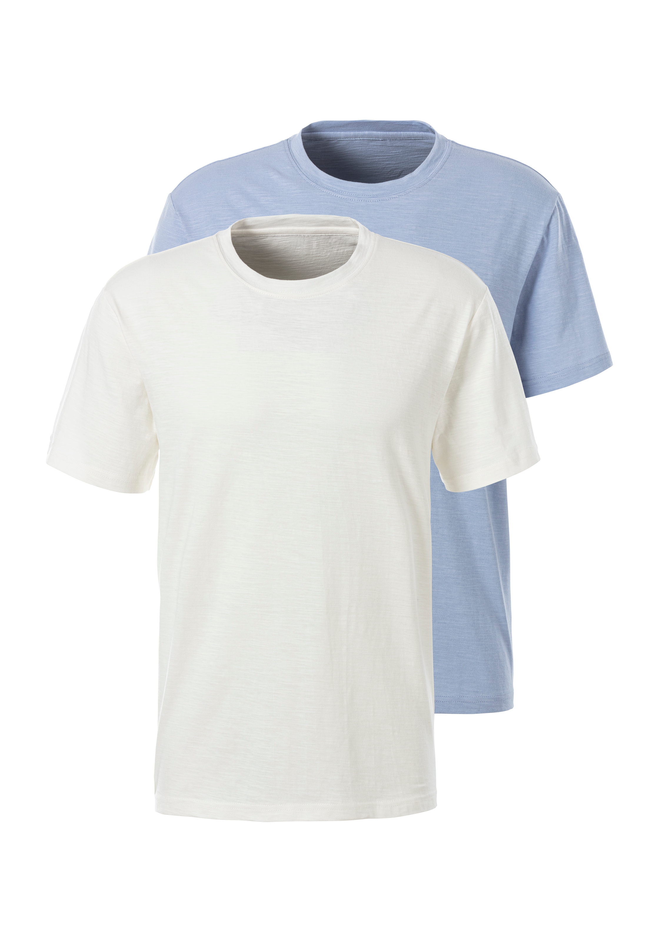 John Devin T-Shirt "mit Slub-Garn Struktur" Packung, 2er-Pack, 2 Stk. aus l günstig online kaufen