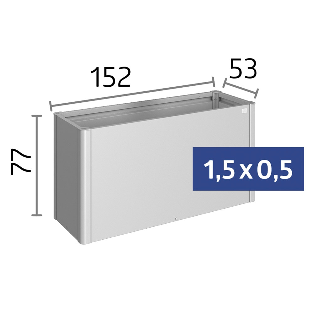 Biohort Hochbeet »1,5x0,5, verschiedene Farben« 152x53x77 cm, extrem langlebig, aus Metall