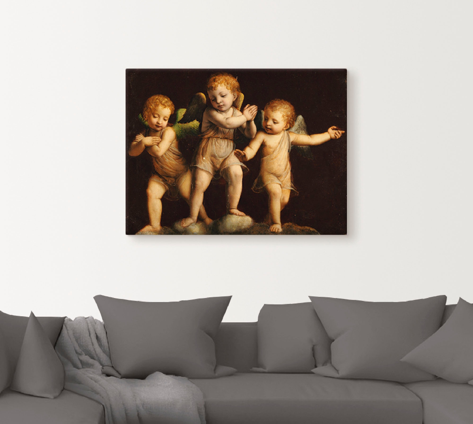 Artland Wandbild »Drei Putten.«, Religion, (1 St.), als Leinwandbild, Wandaufkleber oder Poster in versch. Größen