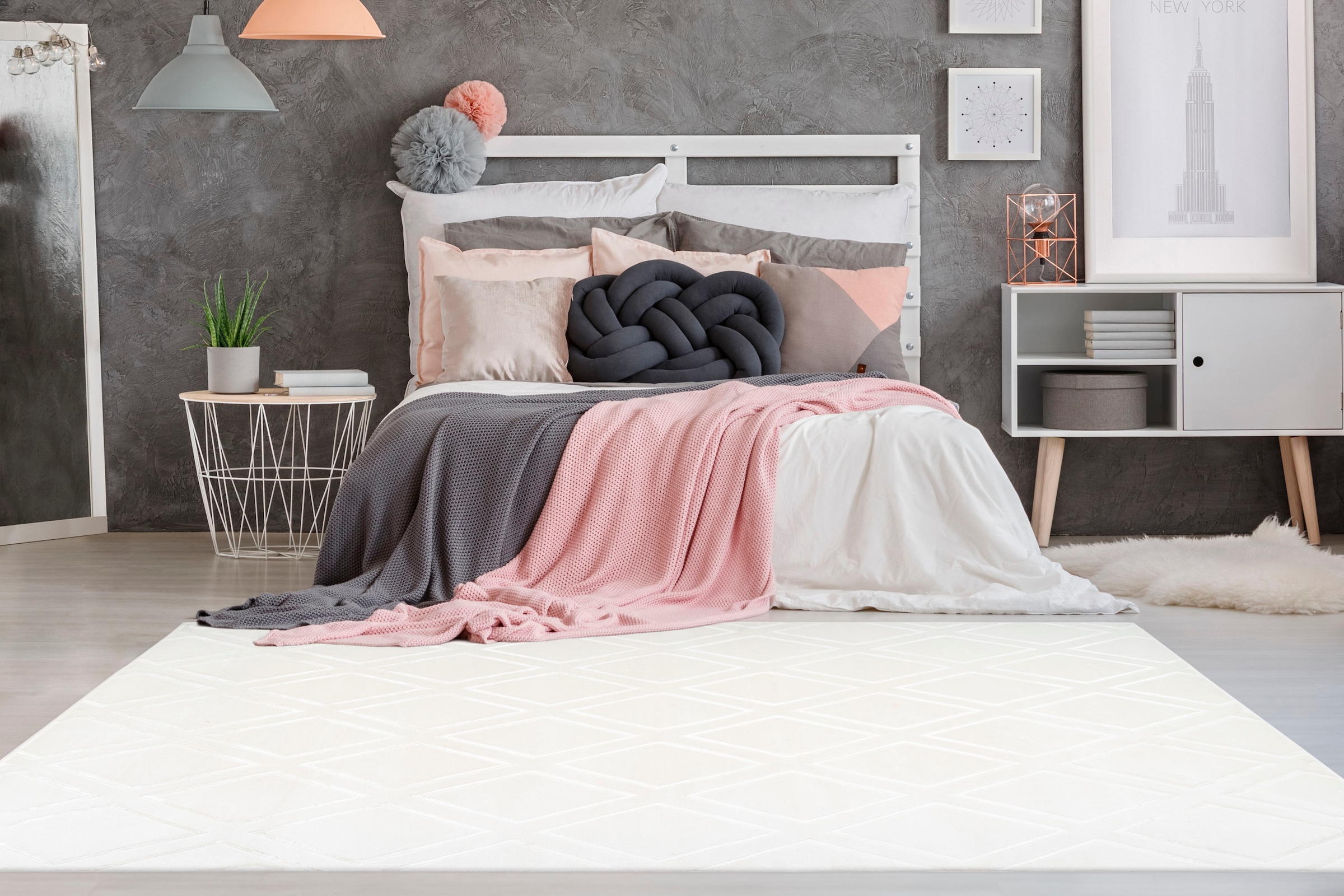 my home Teppich "Ledion" rechteckig 7 mm Höhe besonders weich durch Mikrofa günstig online kaufen