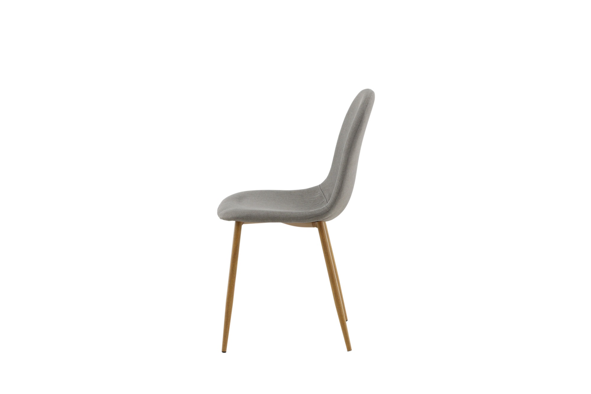 Venture Home Esszimmerstuhl »Polar, 2er-Set Esszimmerstühle in Mittelgrau, Holzoptik-Beine, 150 kg« () 2 Stk.Polsterstuhl, Stoffbezug, Stahlbeine, gepolstert, modern