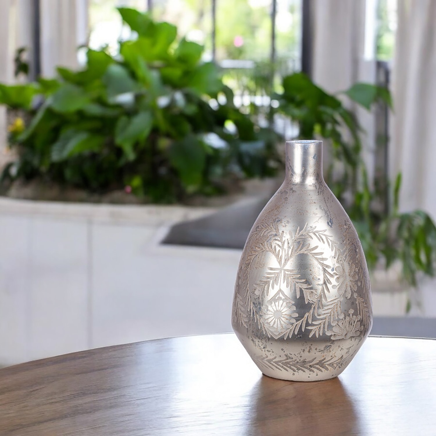 GILDE Bodenvase »Vase Peso, grau H.43 cm«, (1 St.)
